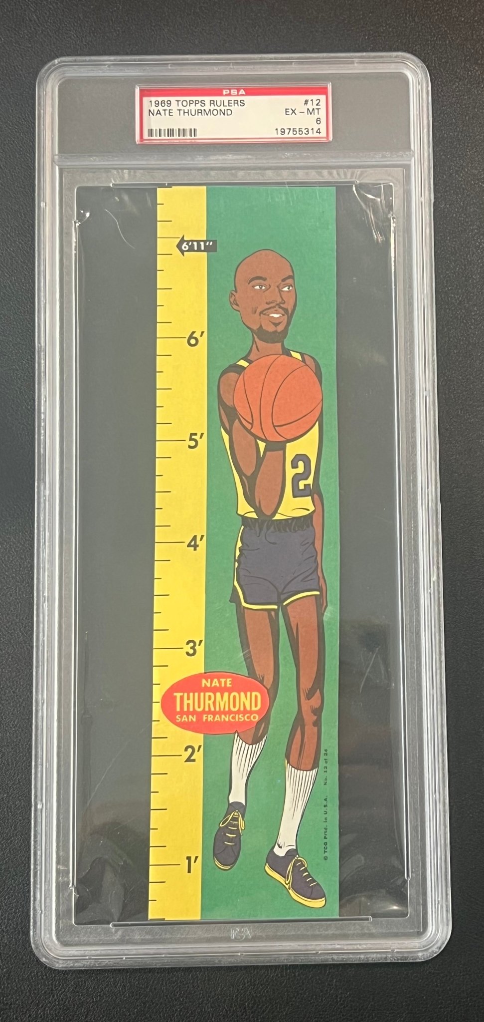 NATE THURMOND 1969 Topps Rulers #12 PSA 6 EXMT - Columbia Hobby - Sports Card Boxes - Toploaders - Card Savers