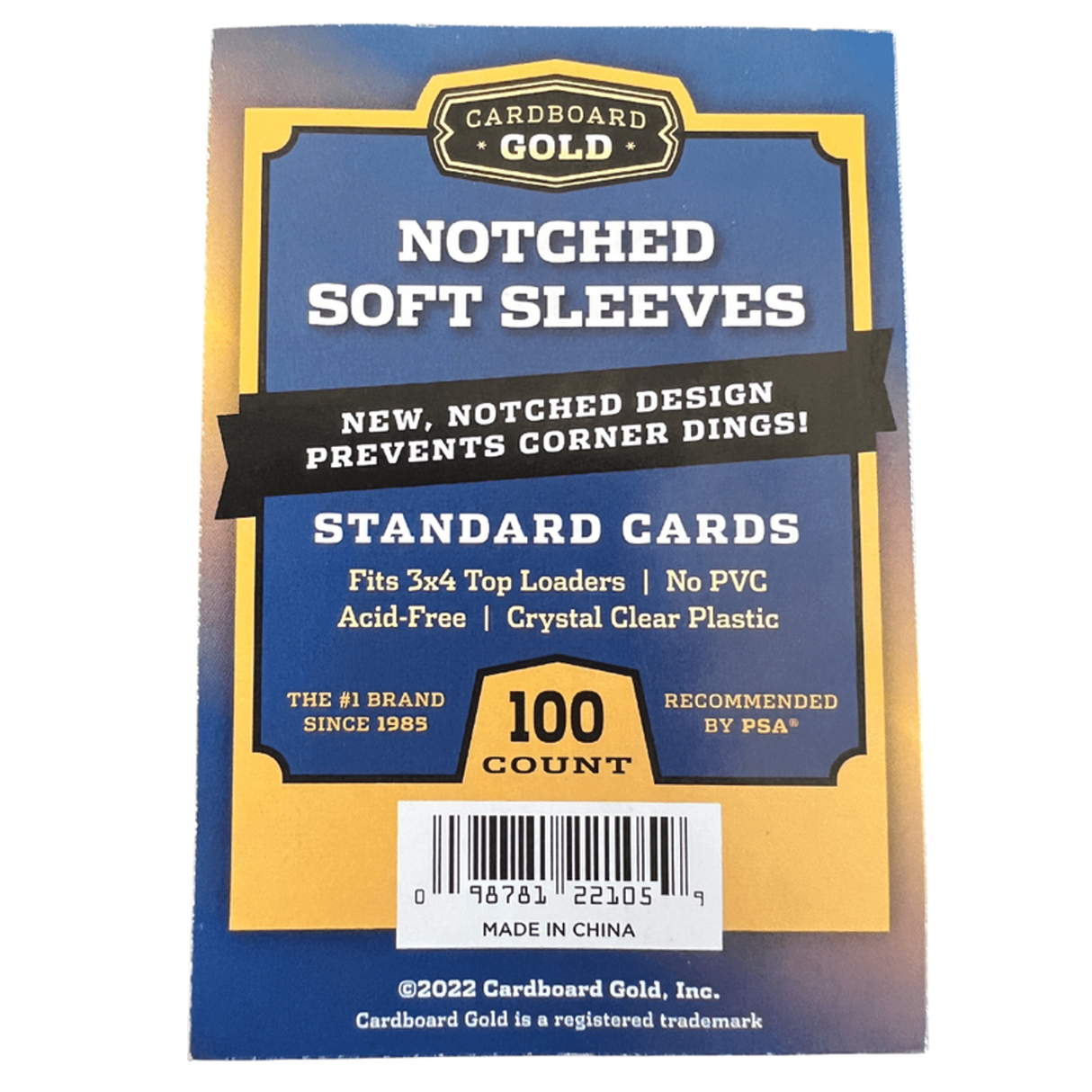 1000ct (10 packs) Notched Soft Card Sleeves for Standard Size Trading Cards