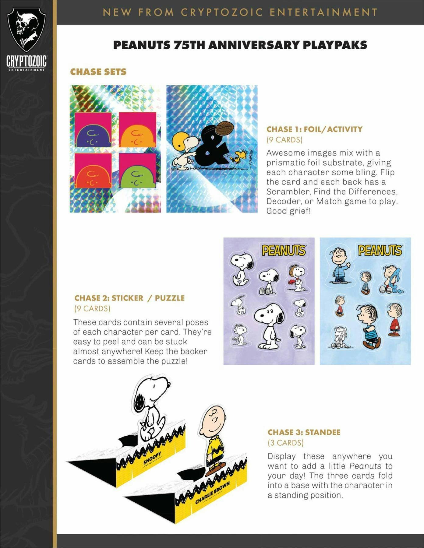 Peanuts Playpaks: 75 Years Series 1 Hobby Box (Cryptozoic 2025) | Columbia Sports Cards - Columbia Hobby - Sports Card Boxes - Toploaders - Card Savers