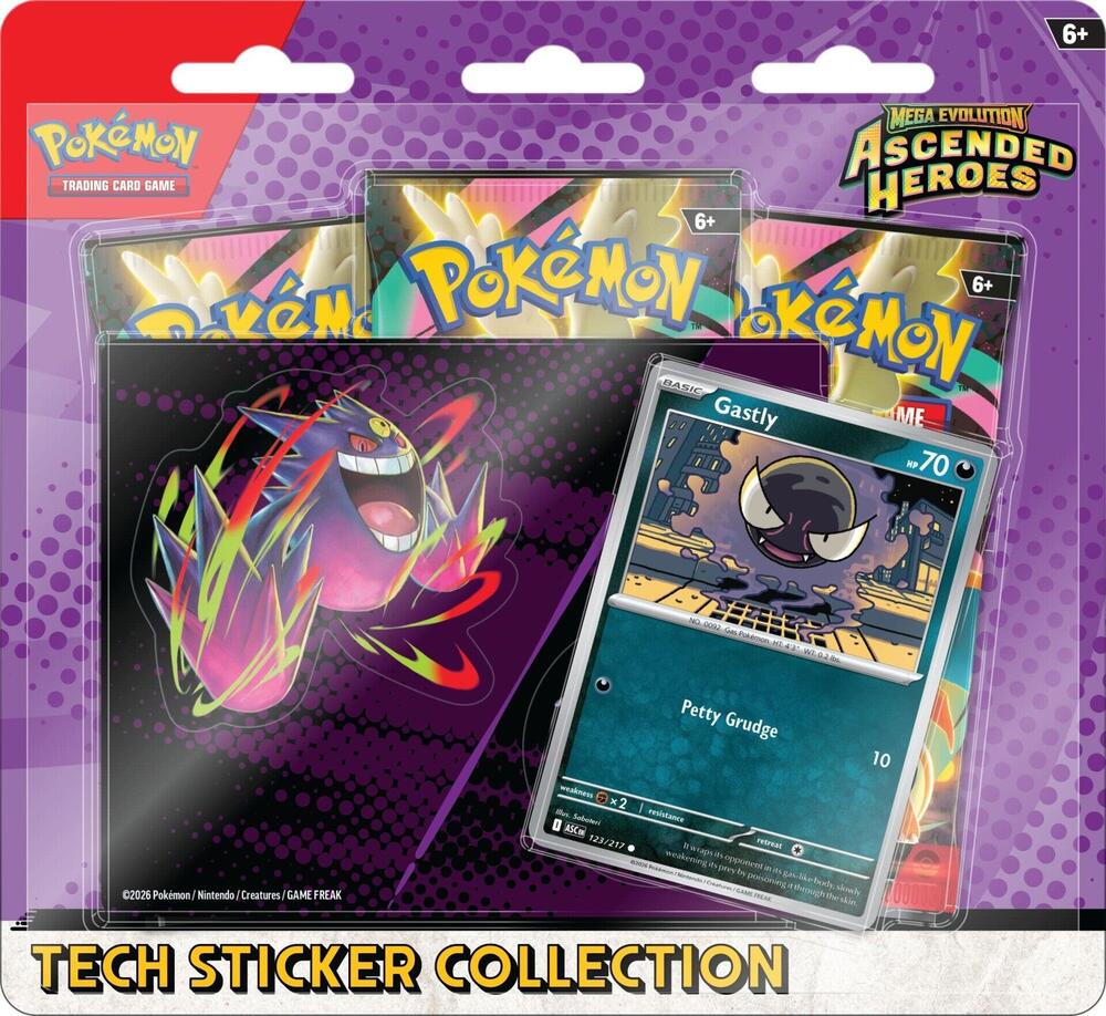 Pokémon Mega Evolution: Ascended Heroes Tech Sticker Collection | Columbia Sports Cards - Columbia Hobby - Sports Card Boxes - Toploaders - Card Savers