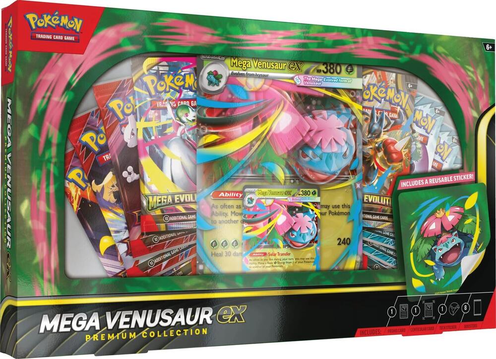 Pokémon Mega Venusaur EX Premium Collection Box | Columbia Sports Cards - Columbia Hobby - Sports Card Boxes - Toploaders - Card Savers