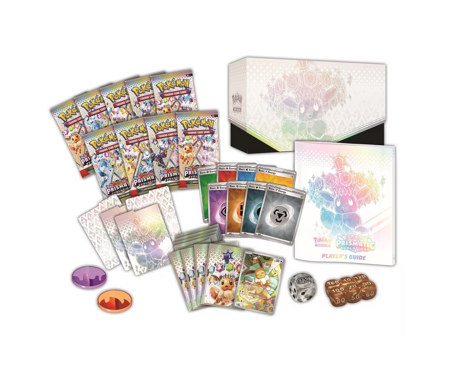 Pokemon Scarlet & Violet: Prismatic Evolutions Elite Trainer Box - Columbia Hobby - Sports Card Boxes - Toploaders - Card Savers