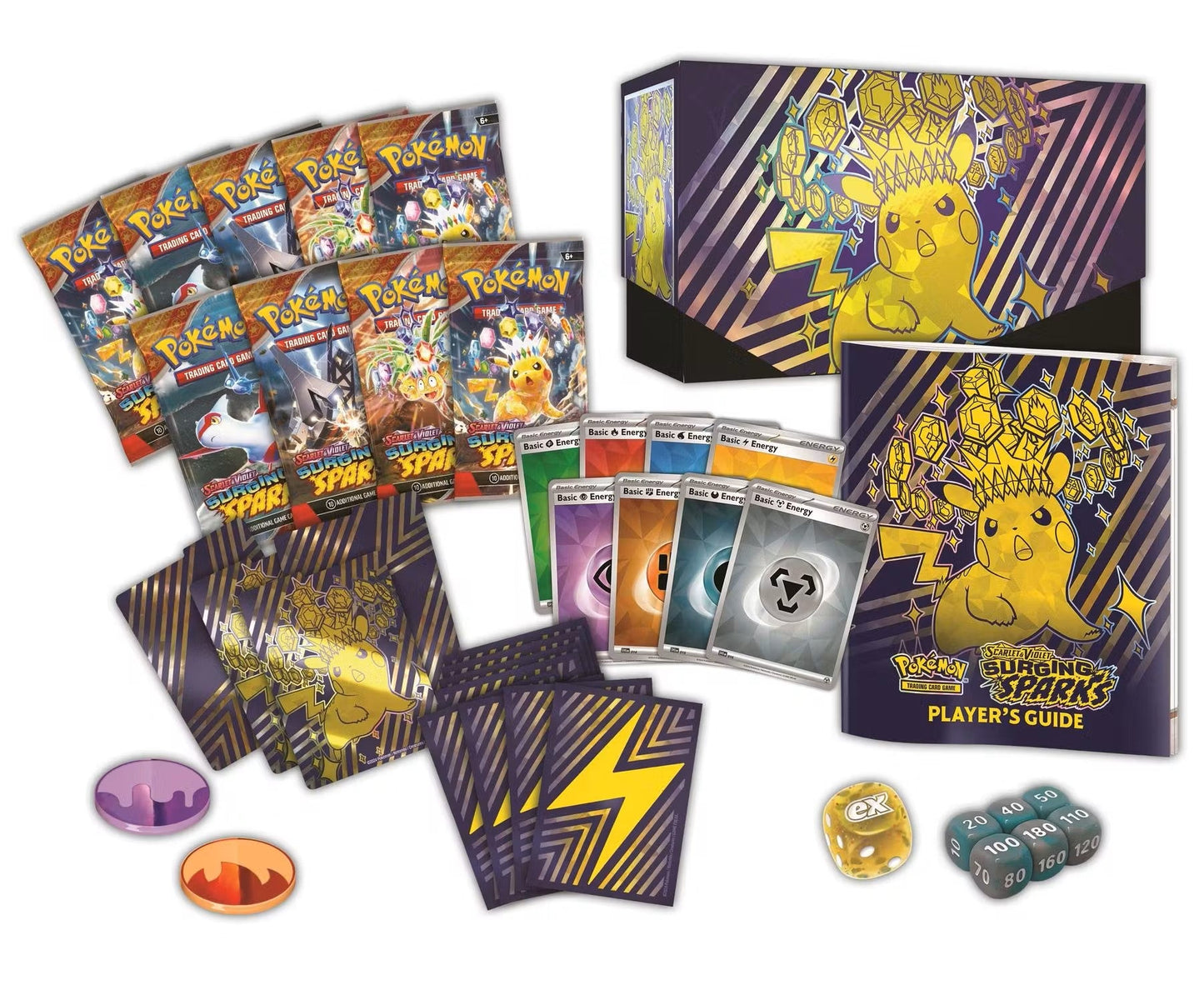 Pokemon Scarlet & Violet: Surging Sparks Elite Trainer Box - Columbia Hobby - Sports Card Boxes - Toploaders - Card Savers