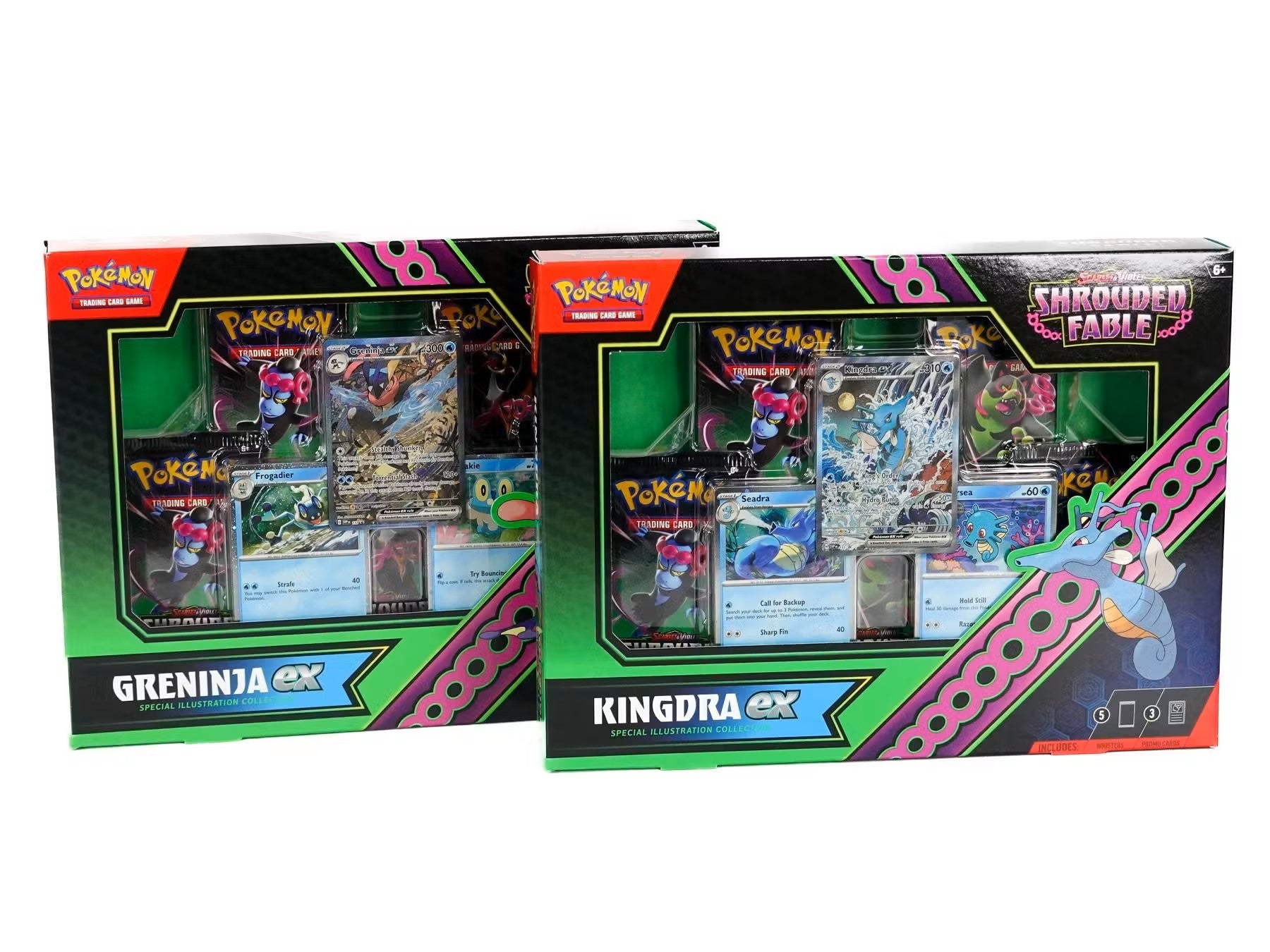 Pokemon S&V: Shrouded Fable Greninja/Kingdra ex Special Illustration C Columbia Hobby - Sports Card Boxes - Toploaders - Card Savers Pokemon S&V: Shrouded Fable Greninja/Kingdra ex Special Illustration C Columbia Hobby - Sports Card Boxes - Toploaders - Card Savers