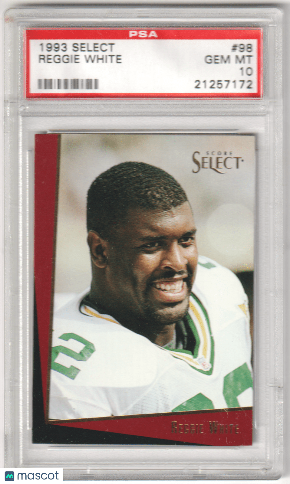 REGGIE WHITE 1993 Select 98 PSA 10 GEM MINT - PACKERS Pop 14 - Columbia Hobby - Sports Card Boxes - Toploaders - Card Savers