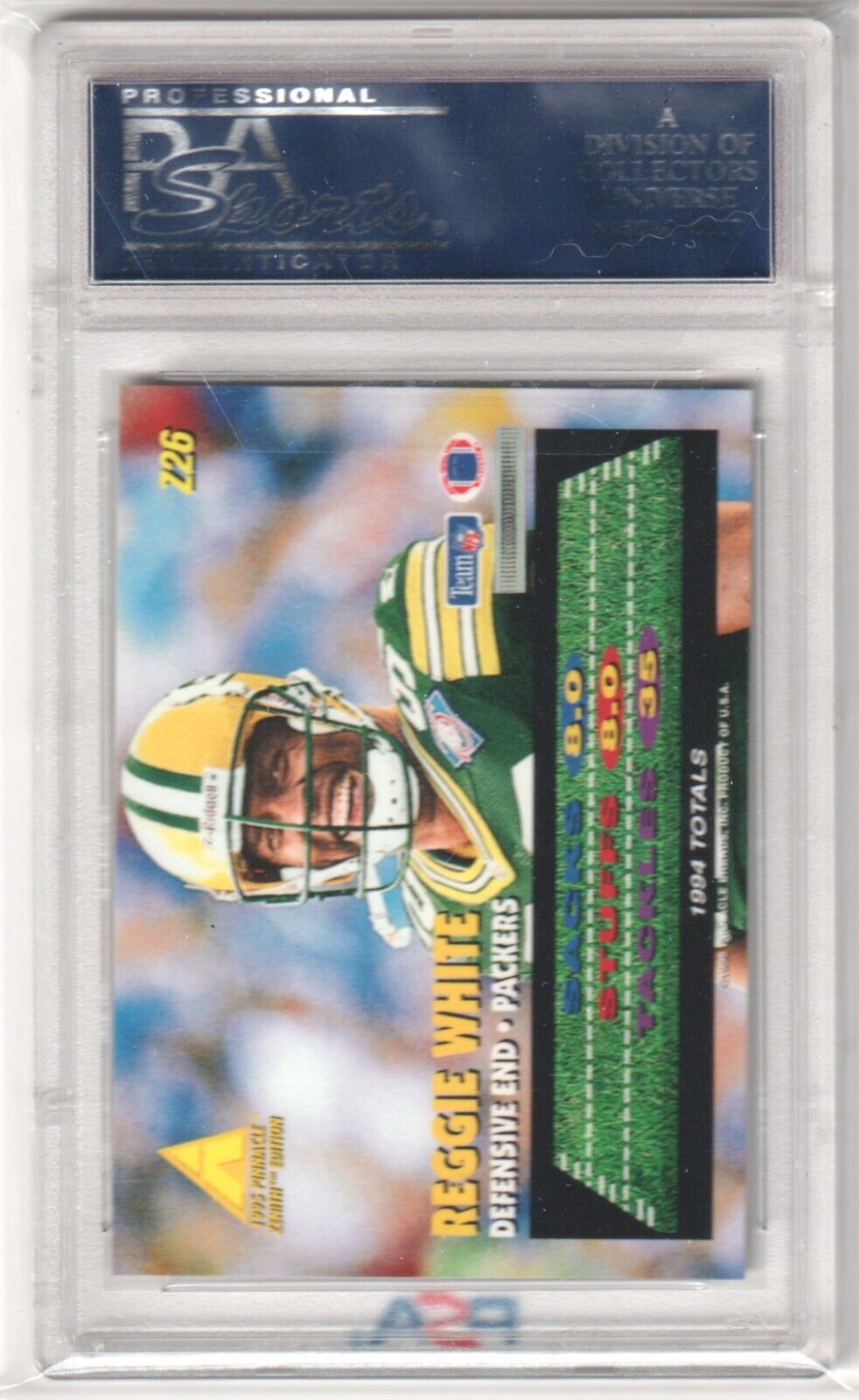 REGGIE WHITE 1995 Pinnacle Zenith #Z26 PSA 10 GEM MINT - PACKERS - Columbia Hobby - Sports Card Boxes - Toploaders - Card Savers
