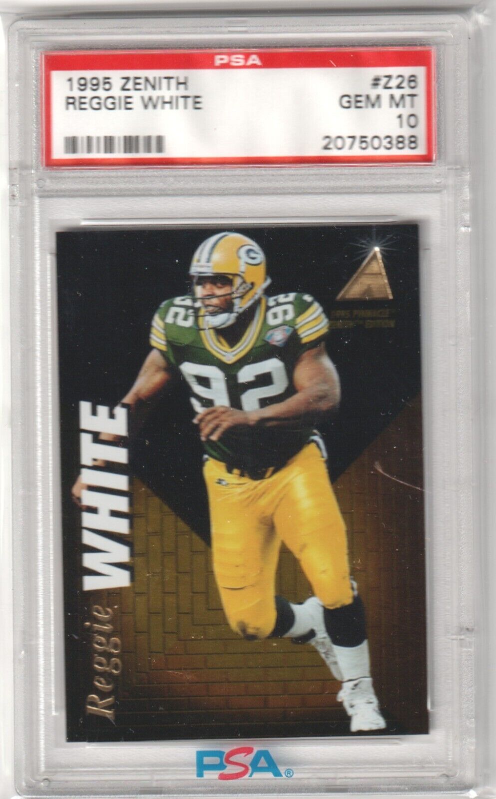 REGGIE WHITE 1995 Pinnacle Zenith #Z26 PSA 10 GEM MINT - PACKERS - Columbia Hobby - Sports Card Boxes - Toploaders - Card Savers