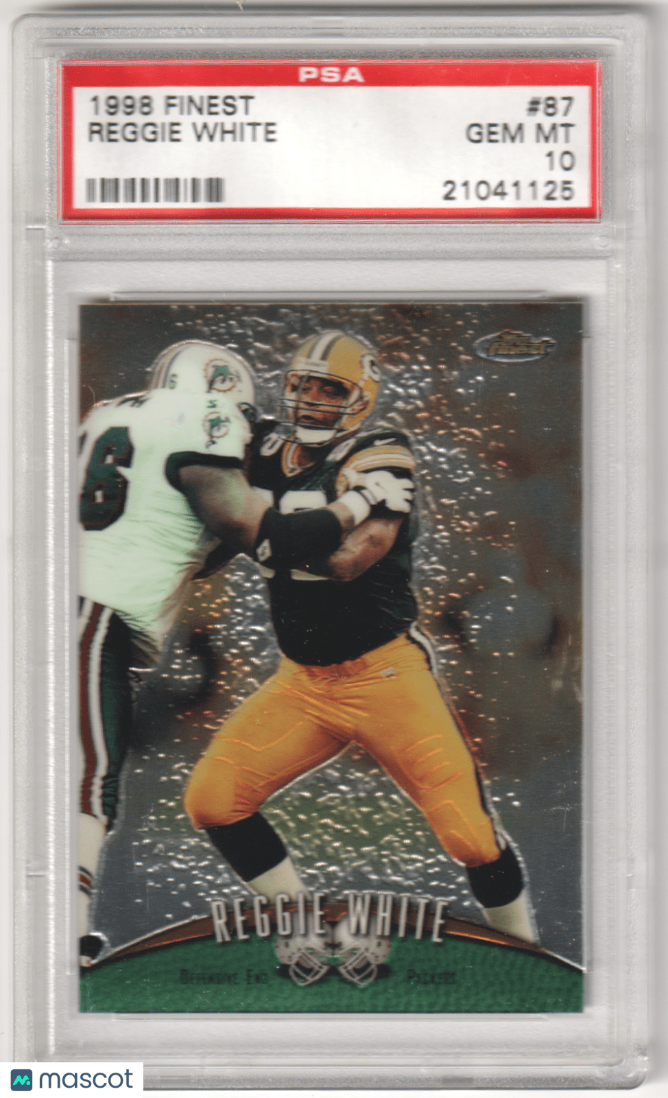 REGGIE WHITE 1998 Topps Finest 87 Non Protected Refractor PSA 10 GEM MINT - Columbia Hobby - Sports Card Boxes - Toploaders - Card Savers