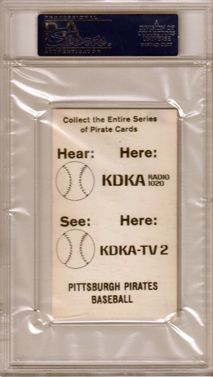 ROBERTO CLEMENTE 1968 KDKA #21 PSA 6 EX - MT - PIRATES - Columbia Hobby - Sports Card Boxes - Toploaders - Card Savers
