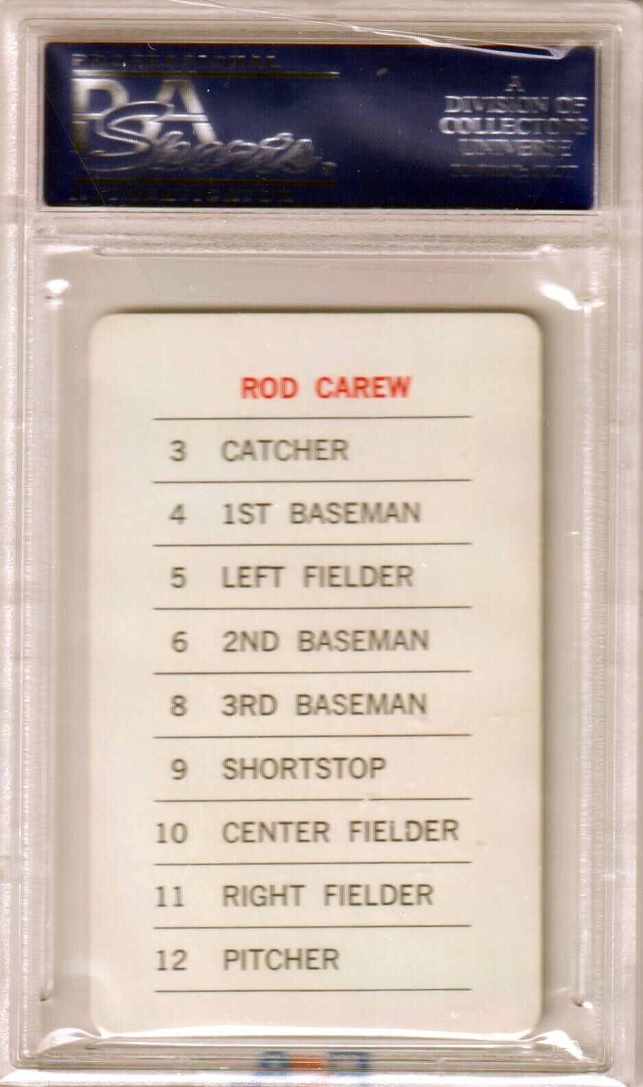 ROD CAREW 1970 MILTON BRADLEY PSA 9 MINT - TWINS - Columbia Hobby - Sports Card Boxes - Toploaders - Card Savers