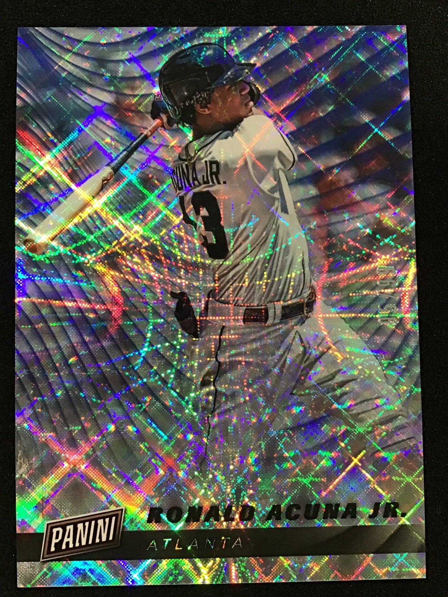 Ronald Acuna Jr. 2019 Panini Cyber Monday #16 Future Frames /99 SP Braves - Columbia Hobby - Sports Card Boxes - Toploaders - Card Savers