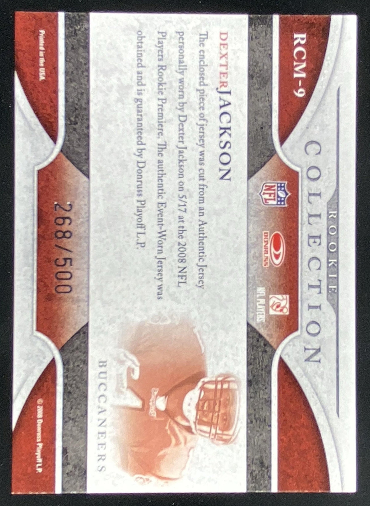 2008 Donruss Threads Dexter Jackson trading card