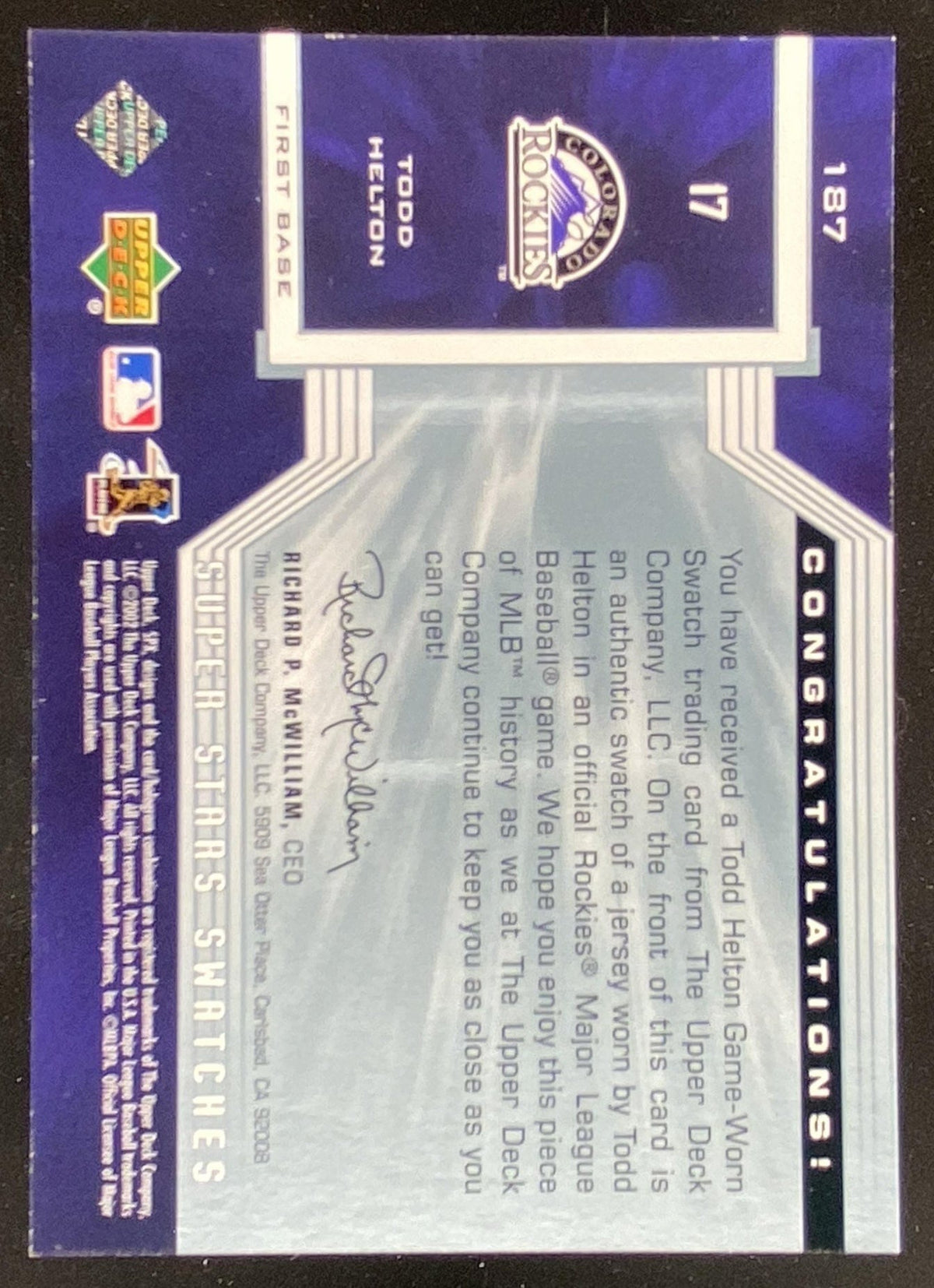 2002 SPx Todd Helton trading card