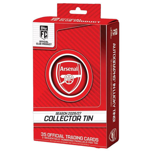 2026-27 Topps Soccer Arsenal FC Club Collector Tin
2026-27 Topps Arsenal FC trading cards from Club Collector Tin
2026-27 Topps Arsenal FC current star trading cards
2026-27 Topps Arsenal FC rising rookie trading cards
2026-27 Topps Arsenal FC club legend trading cards
2026-27 Topps Arsenal FC collectible club-themed metal tin