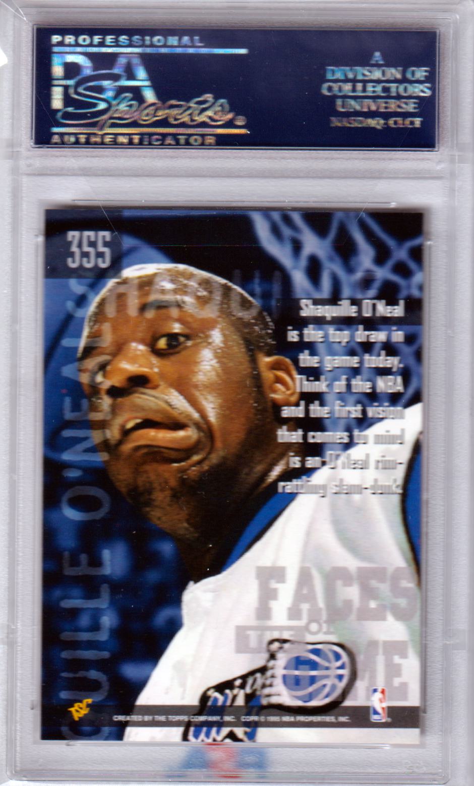 SHAQUILLE O'NEAL 1994 - 95 Stadium Club Faces #355 PSA 10 GEM MINT - POP 9 - Columbia Hobby - Sports Card Boxes - Toploaders - Card Savers