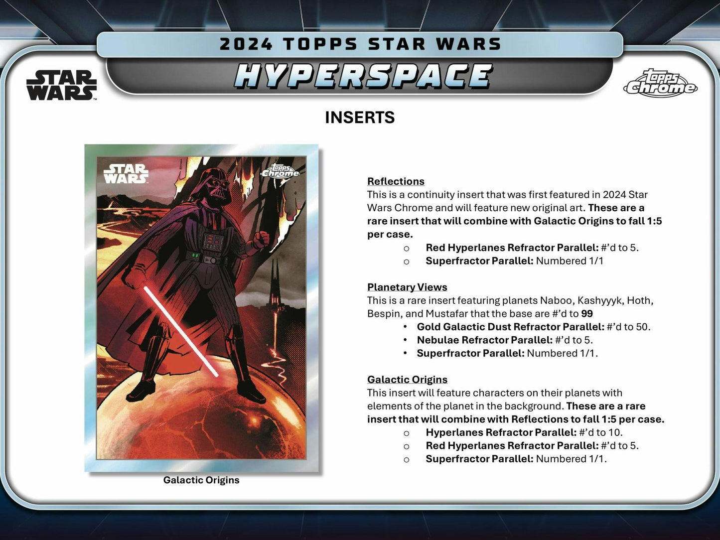 Star Wars Hyperspace Hobby Box (Topps 2025) - Columbia Hobby - Sports Card Boxes - Toploaders - Card Savers