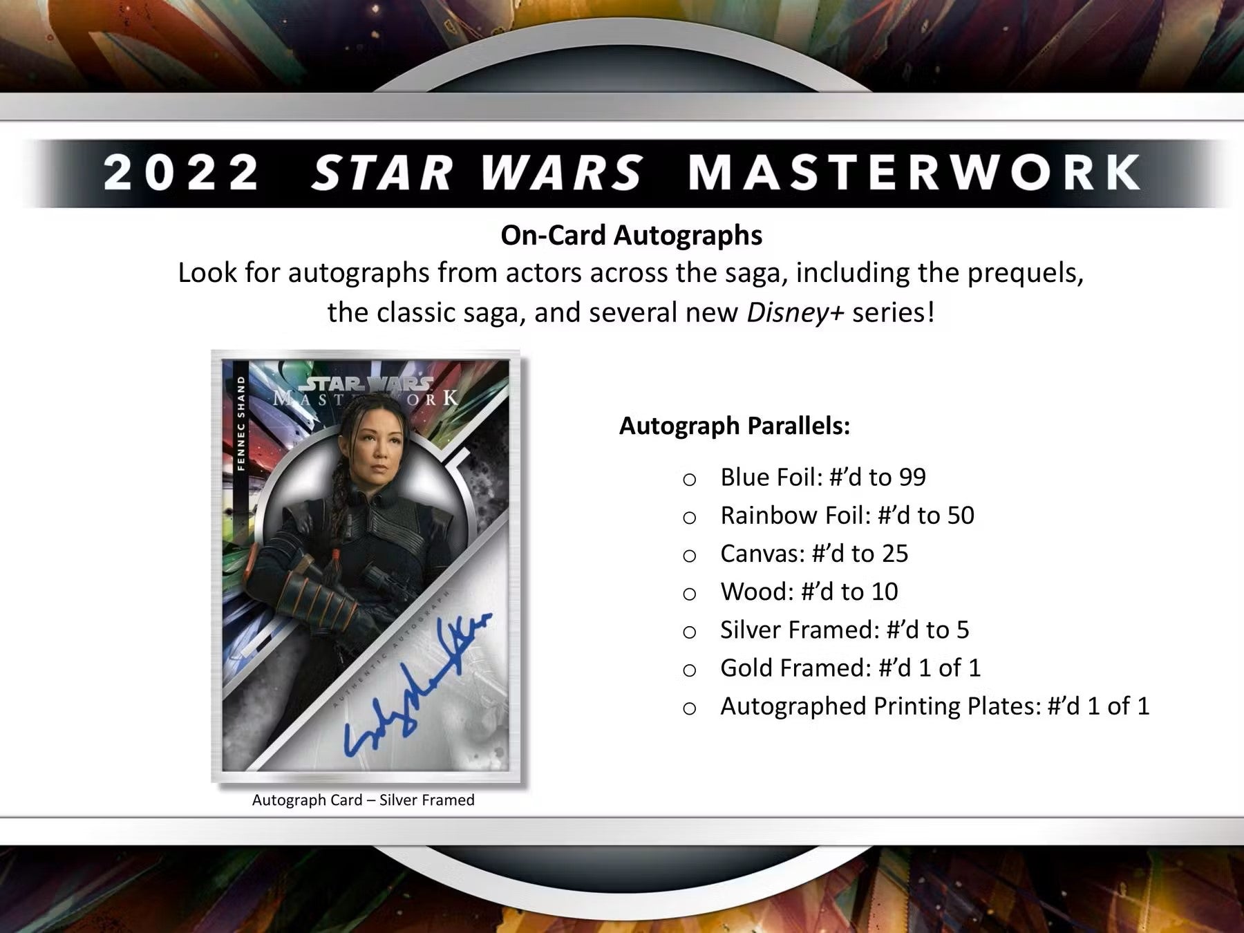 Star Wars Masterwork Hobby Box (Topps 2022) - Columbia Hobby - Sports Card Boxes - Toploaders - Card Savers