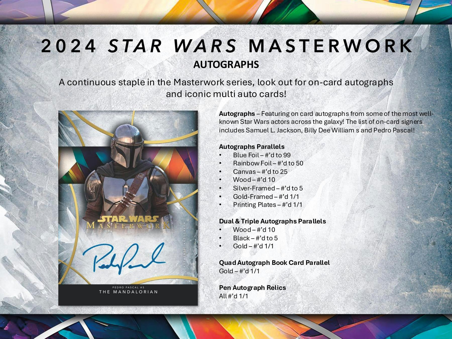Star Wars Masterwork Hobby Box (Topps 2024) - Columbia Hobby - Sports Card Boxes - Toploaders - Card Savers