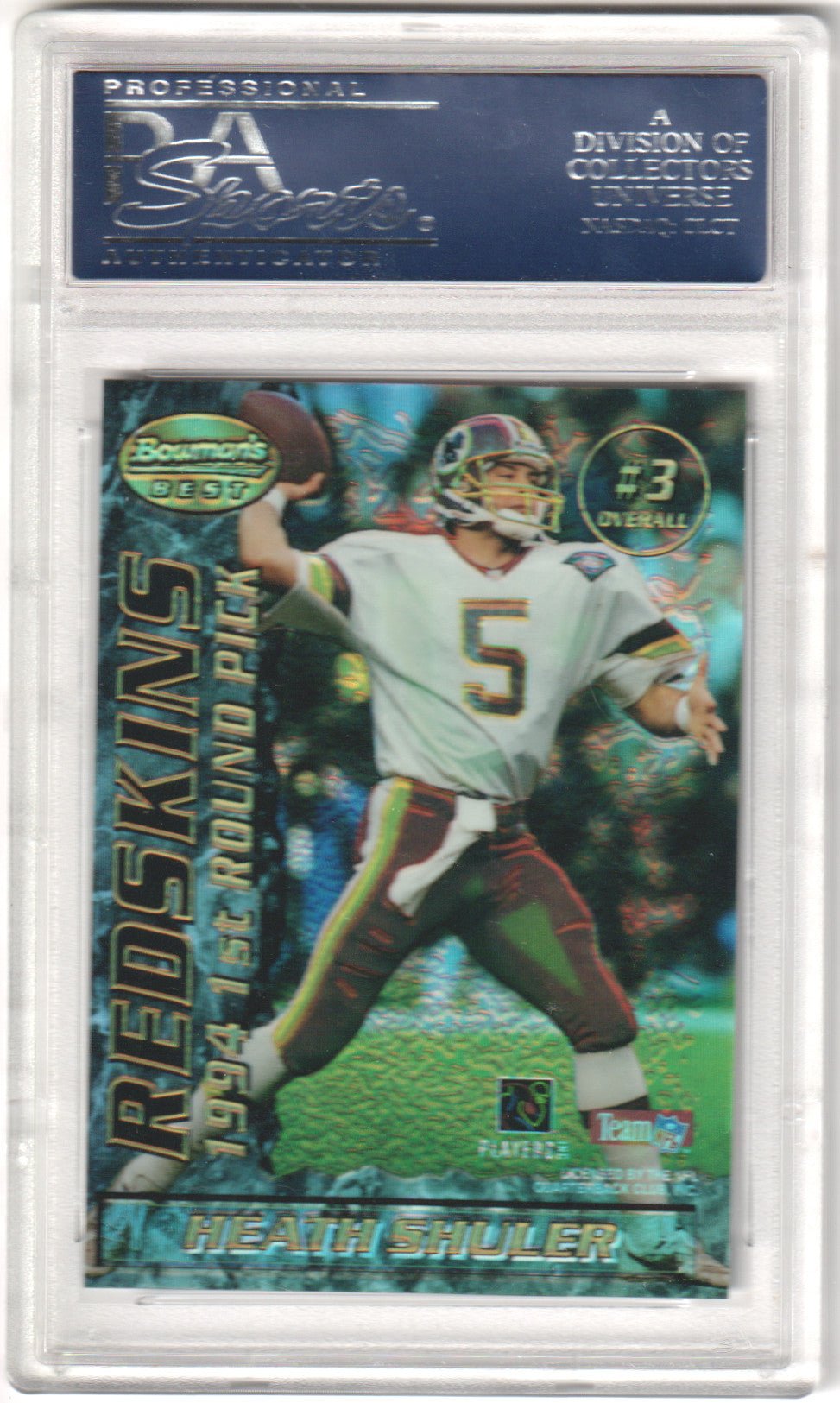STEVE McNAIR Shuler 1995 Bowman's Best Mirror Image RC Rookie Refractor PSA 10 - Columbia Hobby - Sports Card Boxes - Toploaders - Card Savers