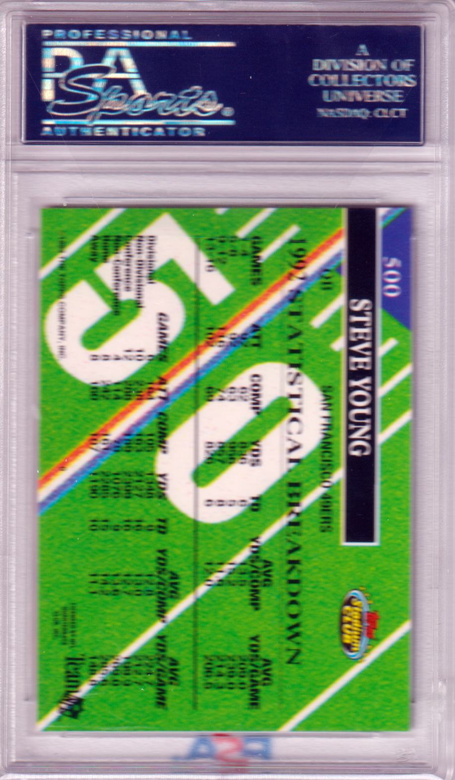 STEVE YOUNG 1993 Topps Stadium Club #500 PSA 10 GEM MINT - 49ERS - Columbia Hobby - Sports Card Boxes - Toploaders - Card Savers