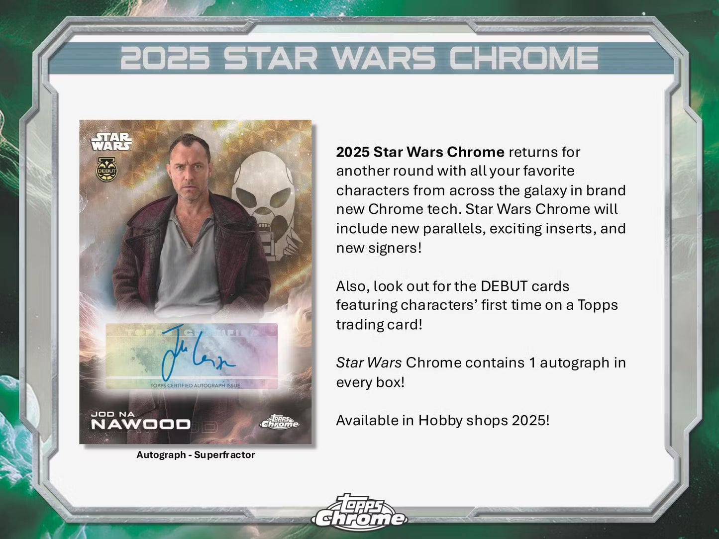 Star Wars Chrome Hobby Box (Topps 2025) | Columbia Sports Cards