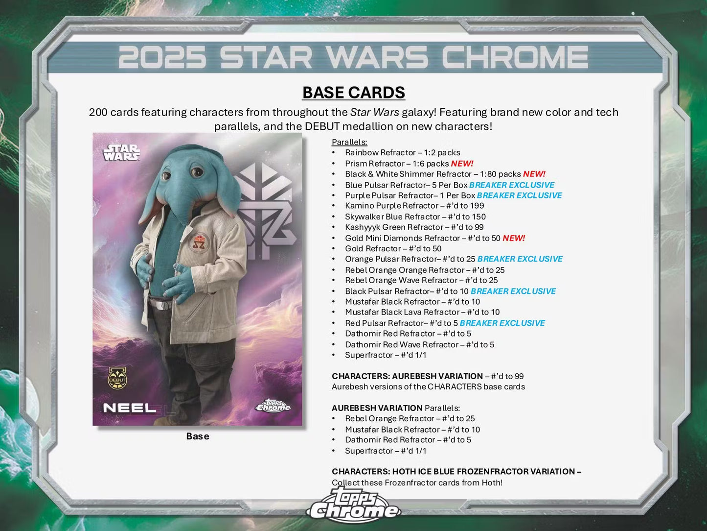 Star Wars Chrome Hobby Box (Topps 2025) | Columbia Sports Cards