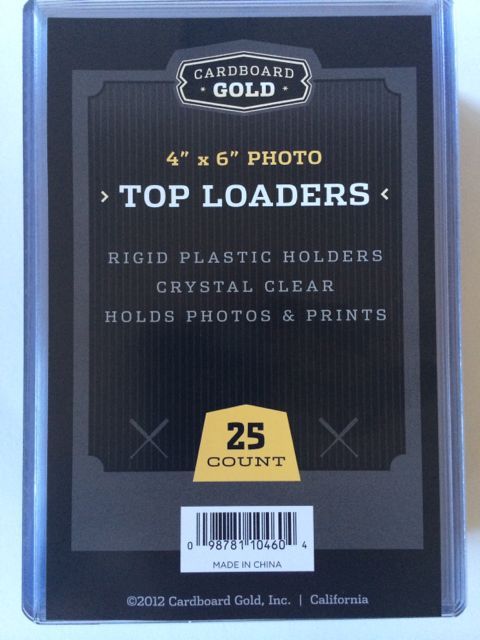 4x6 Photo Size Topload Toploader Holder - 25ct