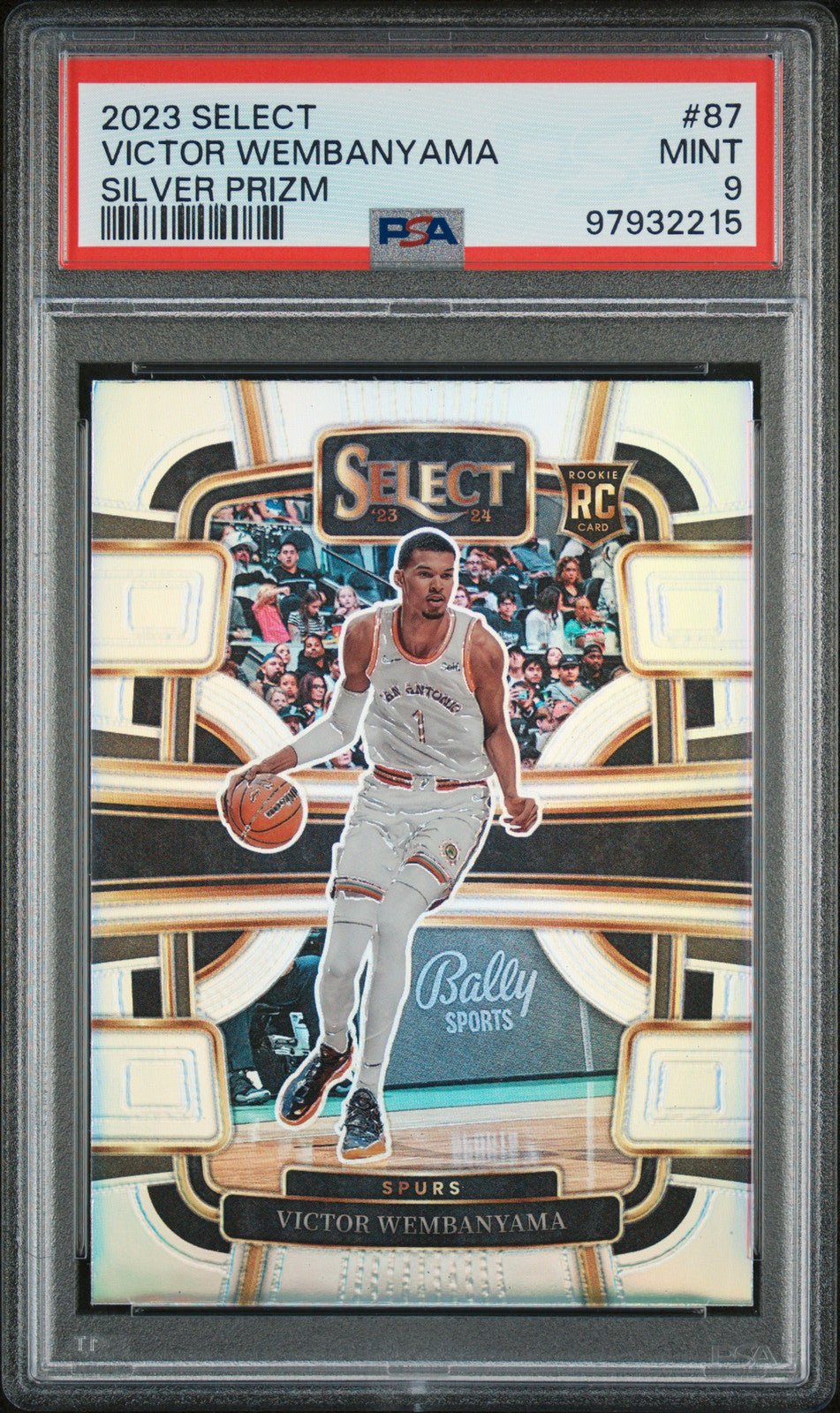 VICTOR WEMBANYAMA 2023 Panini Select RC Rookie #87 Silver Prizm PSA 9 MINT - Columbia Hobby - Sports Card Boxes - Toploaders - Card Savers