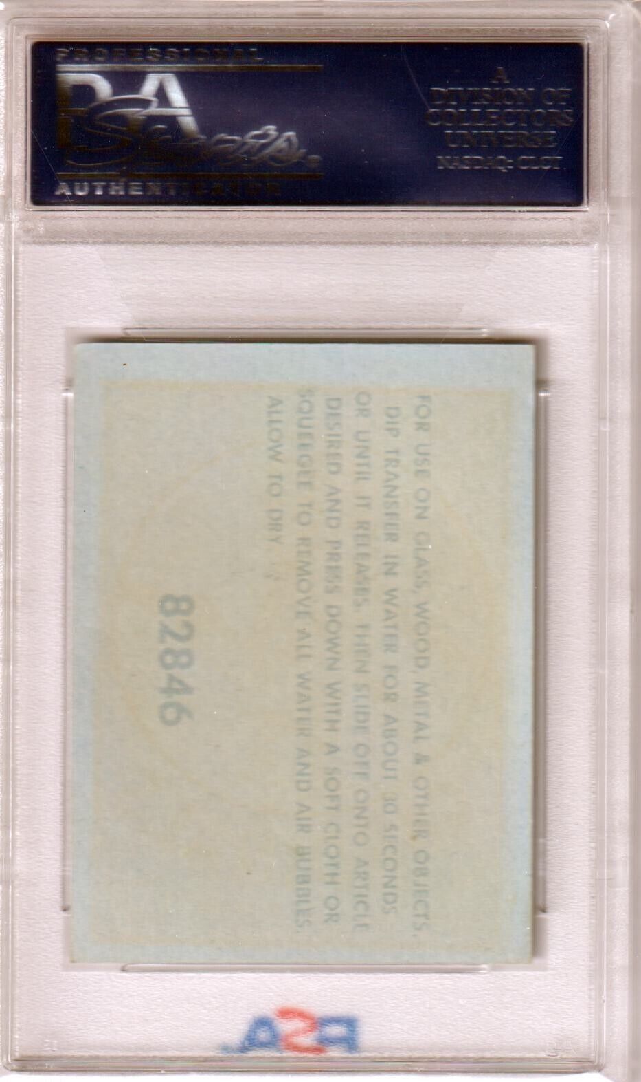 WASHINGTON SENATORS 1960 Fleer Team Logo Decals PSA 5 EX - Columbia Hobby - Sports Card Boxes - Toploaders - Card Savers