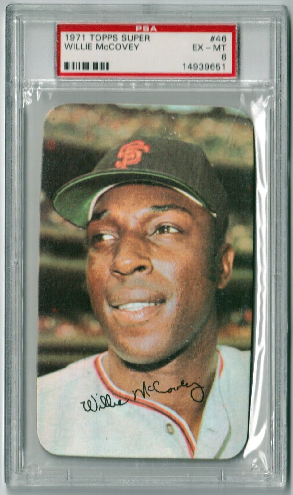 WILLIE McCOVEY 1971 Topps Super #46 PSA 6 EX - MT - GIANTS - Columbia Hobby - Sports Card Boxes - Toploaders - Card Savers