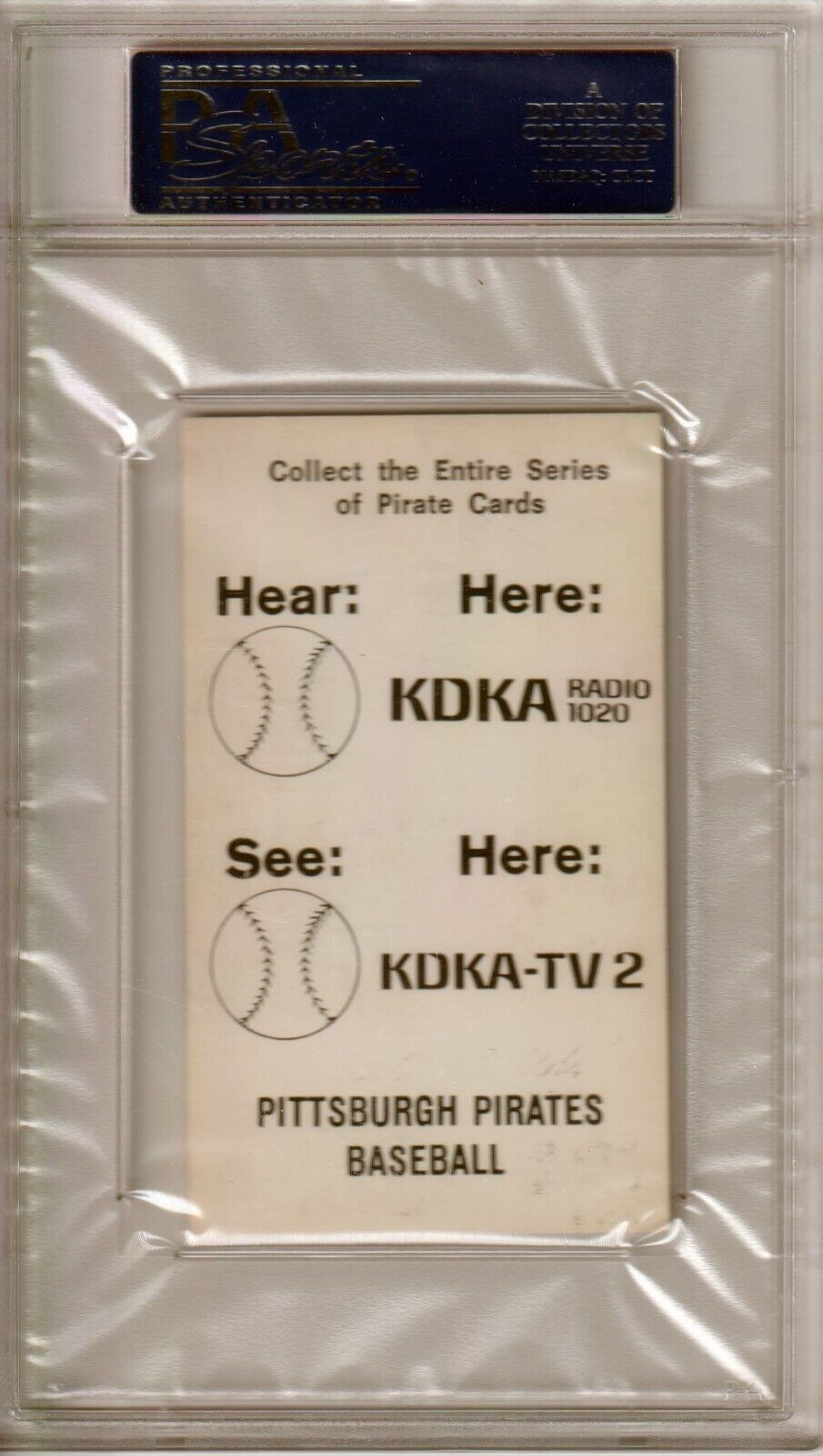WILLIE STARGELL 1968 KDKA #8 PSA 6 EX - MT - PIRATES - Columbia Hobby - Sports Card Boxes - Toploaders - Card Savers