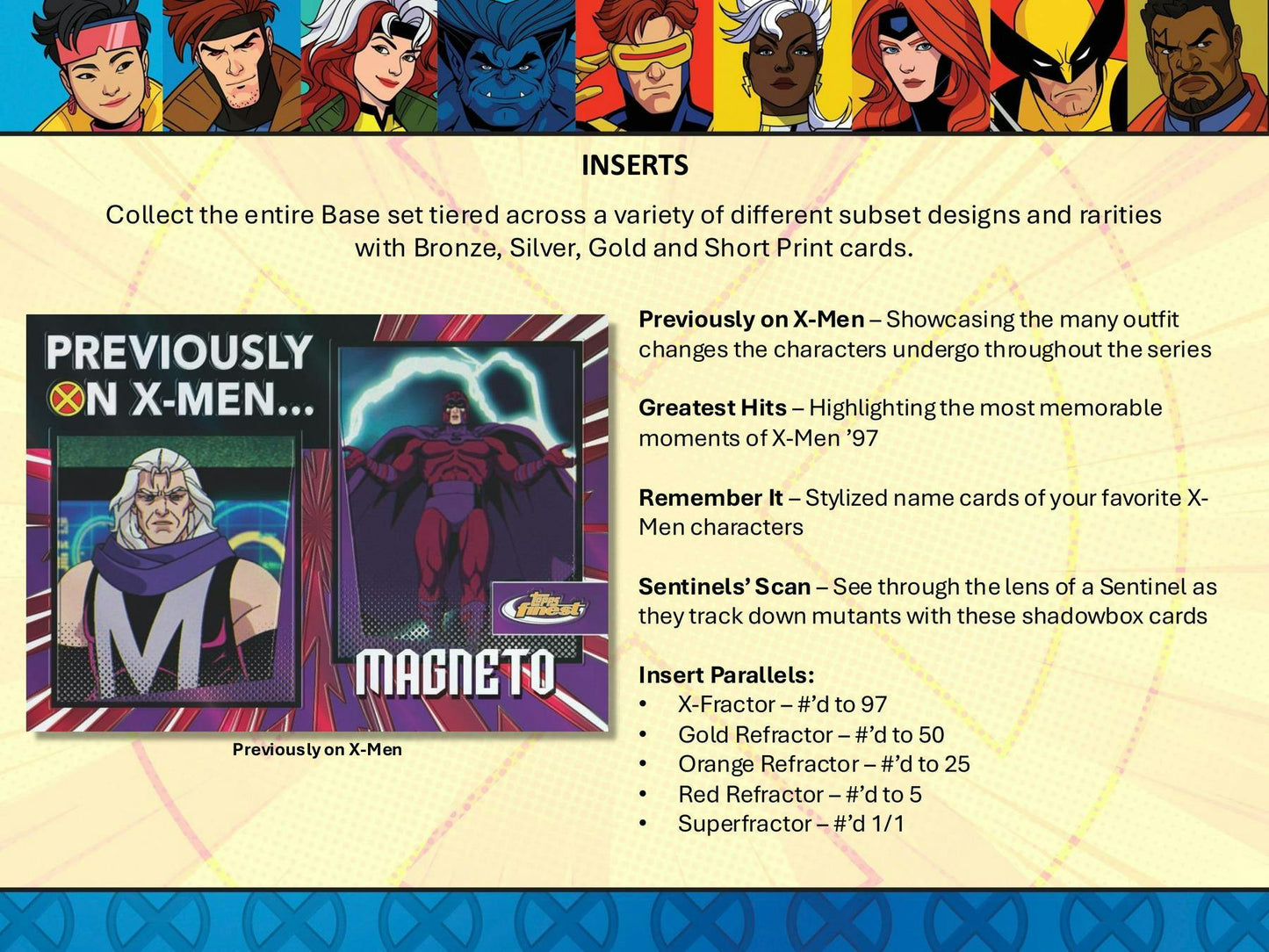 X - Men '97 Finest Hobby Box (Topps 2025) - Columbia Hobby - Sports Card Boxes - Toploaders - Card Savers
