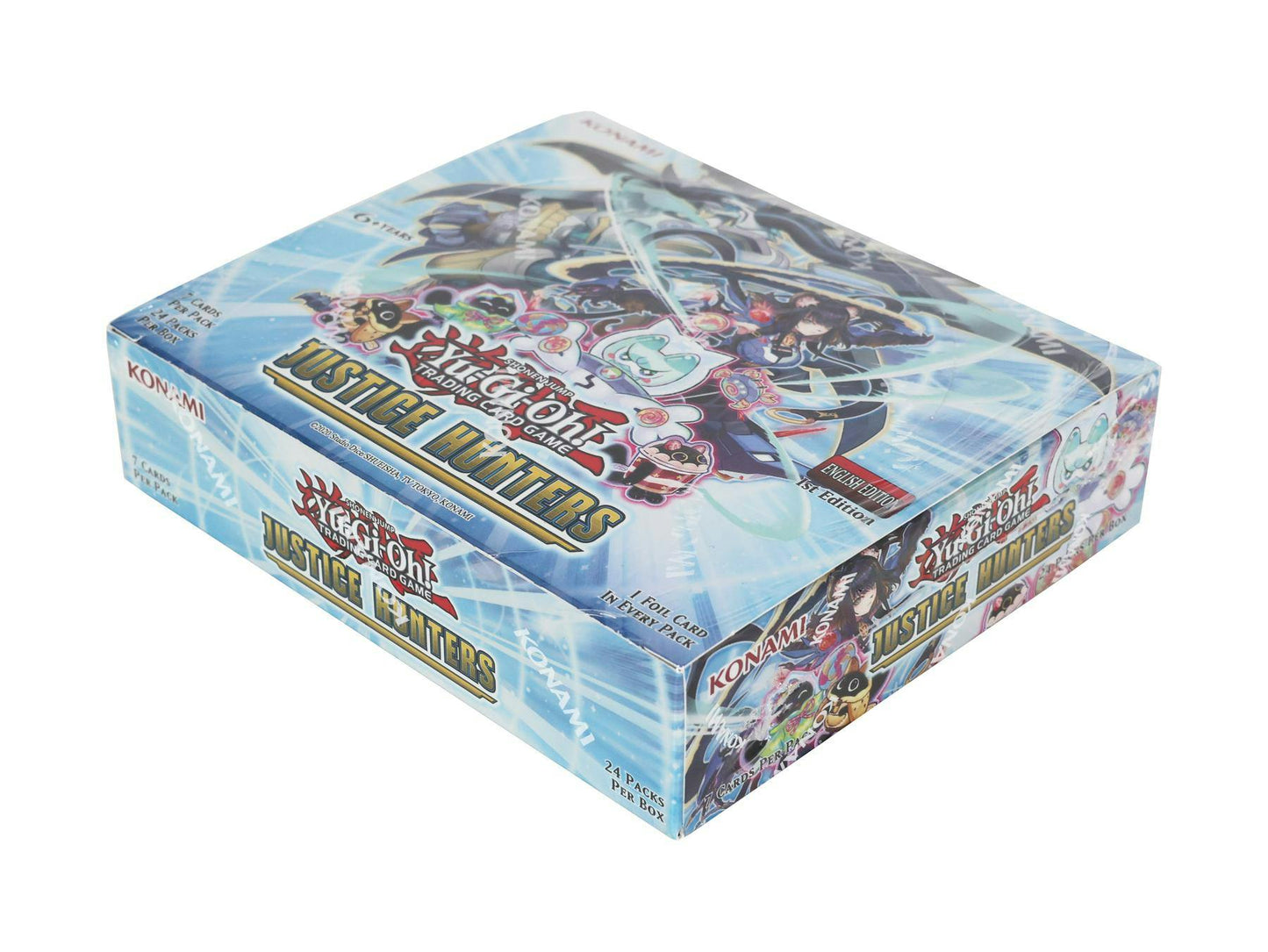 Yu - Gi - Oh! Justice Hunters Booster Box | Columbia Sports Cards & More - Columbia Hobby - Sports Card Boxes - Toploaders - Card Savers