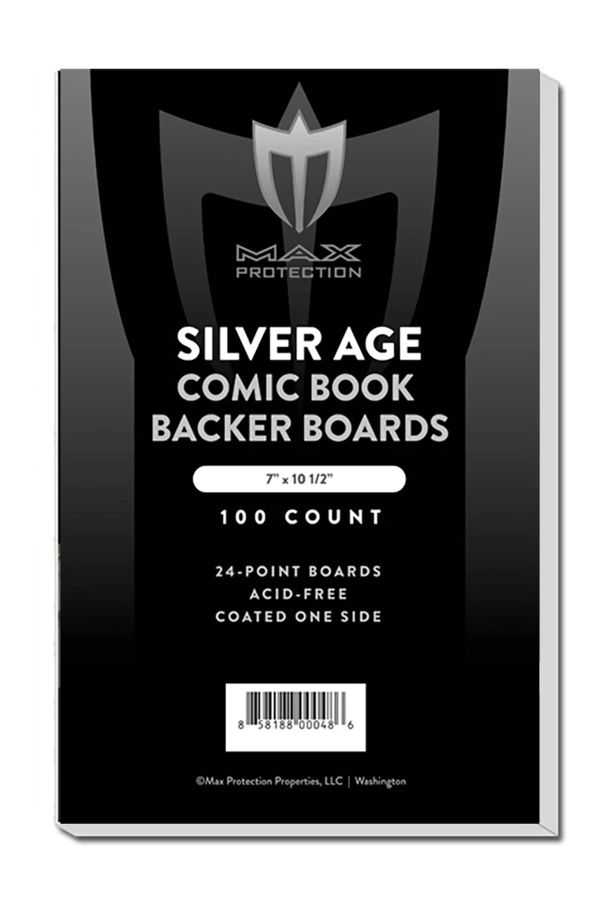 100ct Pack Silver Comic Backing Boards - 7x10 - 1/2 - Columbia Hobby - Sports Card Boxes - Toploaders - Card Savers