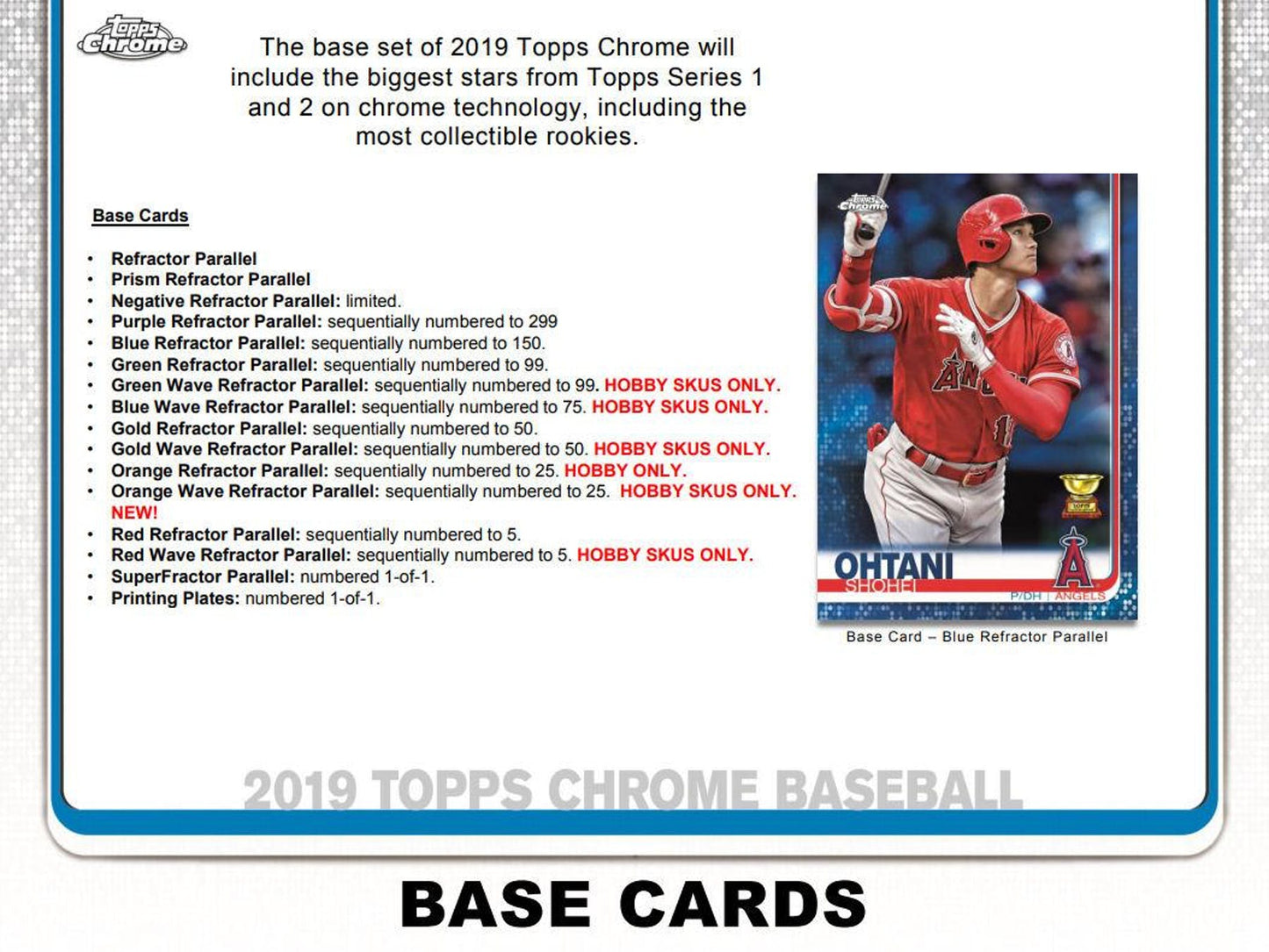 2019 Topps Chrome Baseball Hobby Box - Columbia Hobby - Sports Card Boxes - Toploaders - Card Savers