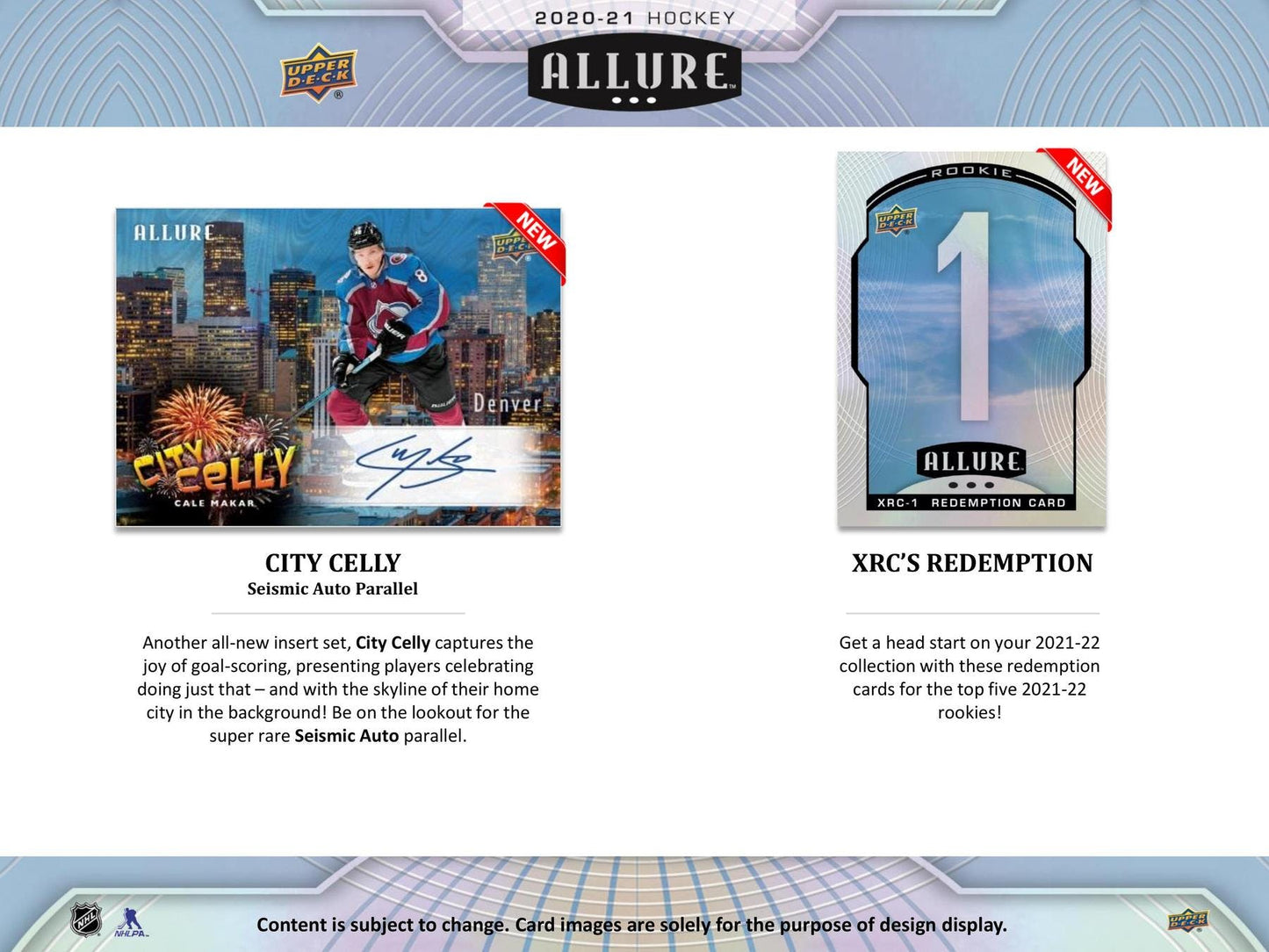 2020 - 21 Upper Deck Allure Hockey Hobby Box - Columbia Hobby - Sports Card Boxes - Toploaders - Card Savers