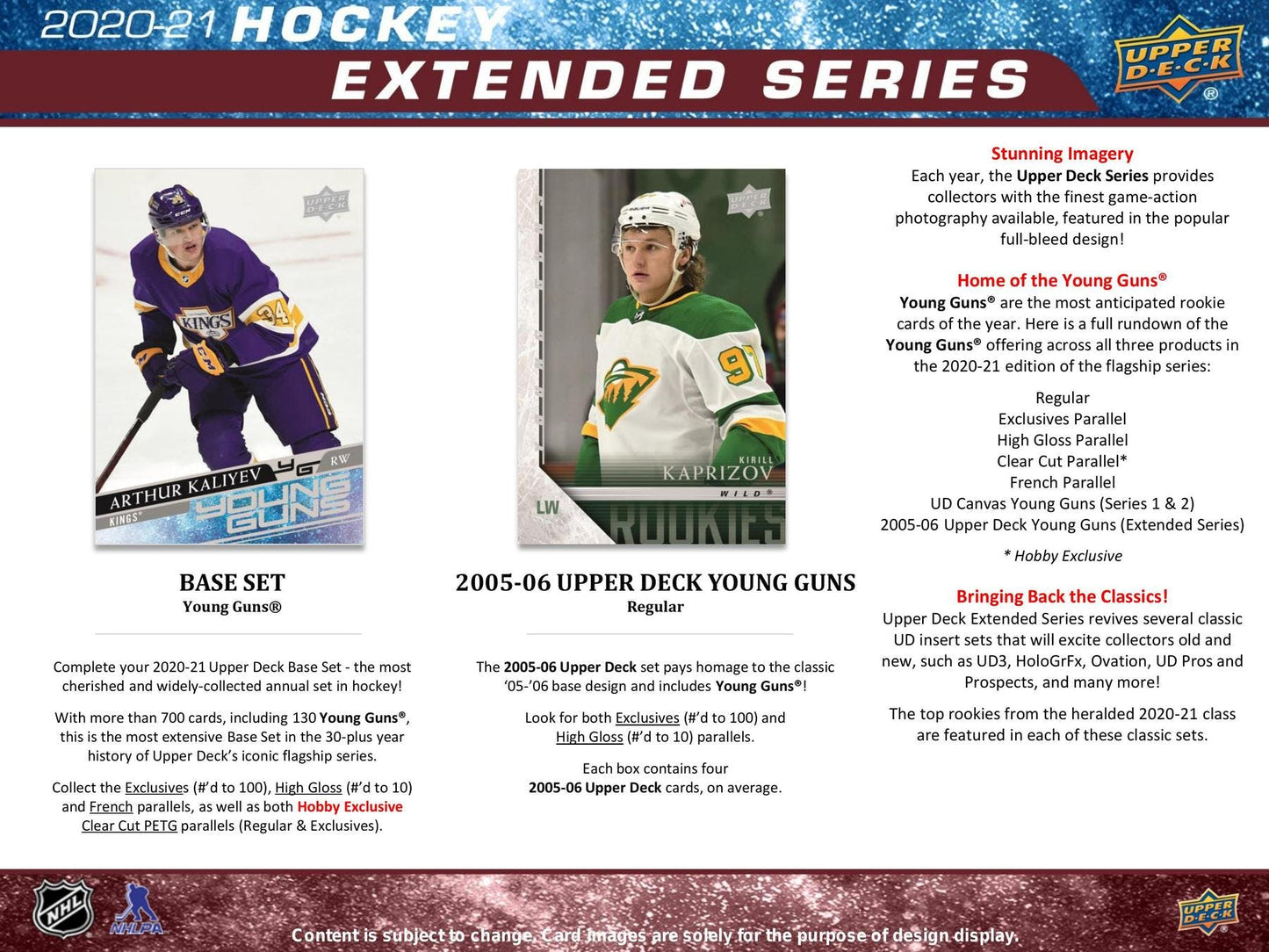2020 - 21 Upper Deck Extended Series Hockey Hobby Box - Columbia Hobby - Sports Card Boxes - Toploaders - Card Savers