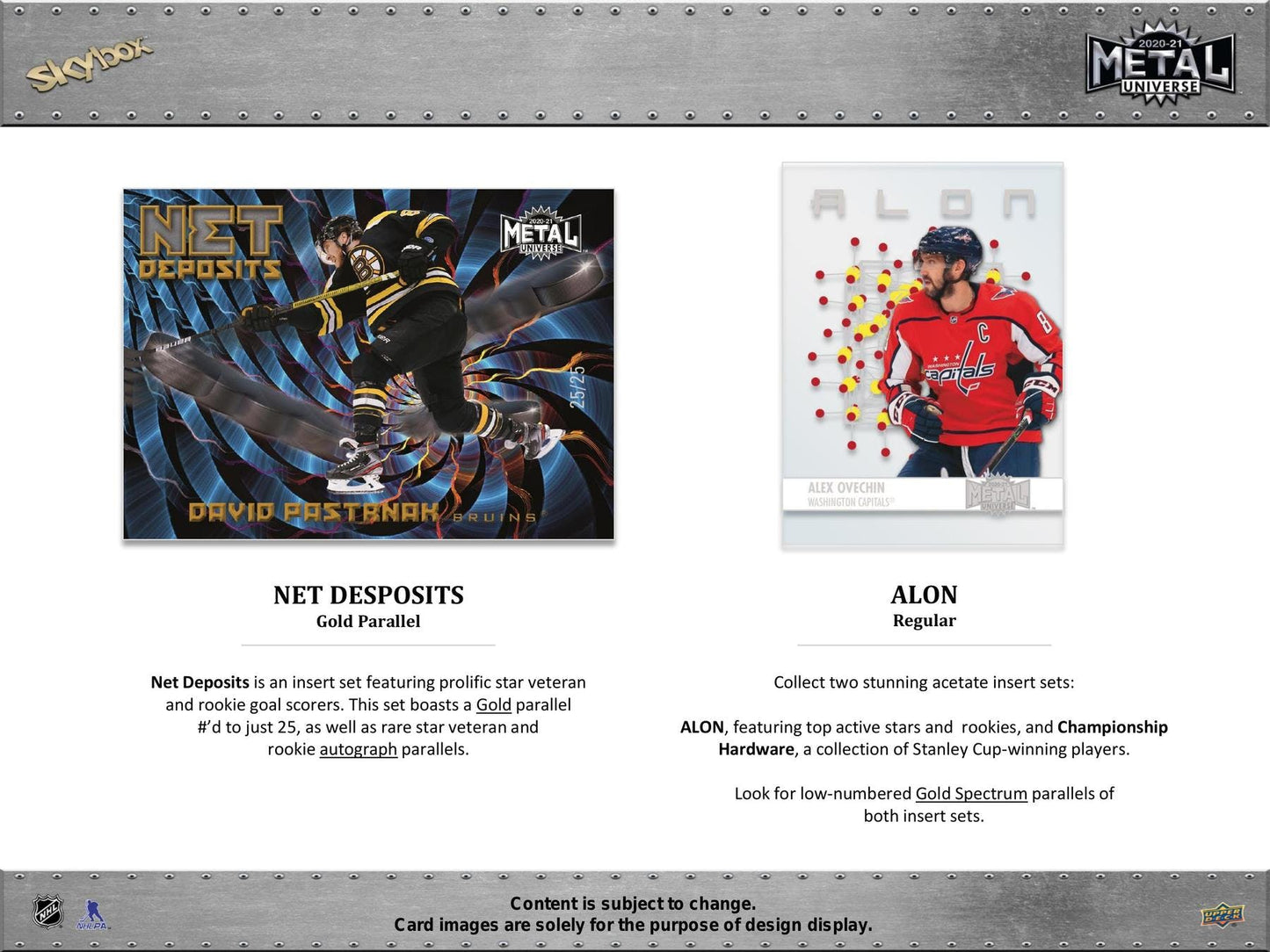 2020 - 21 Upper Deck Skybox Metal Universe Hockey Hobby Box - Columbia Hobby - Sports Card Boxes - Toploaders - Card Savers