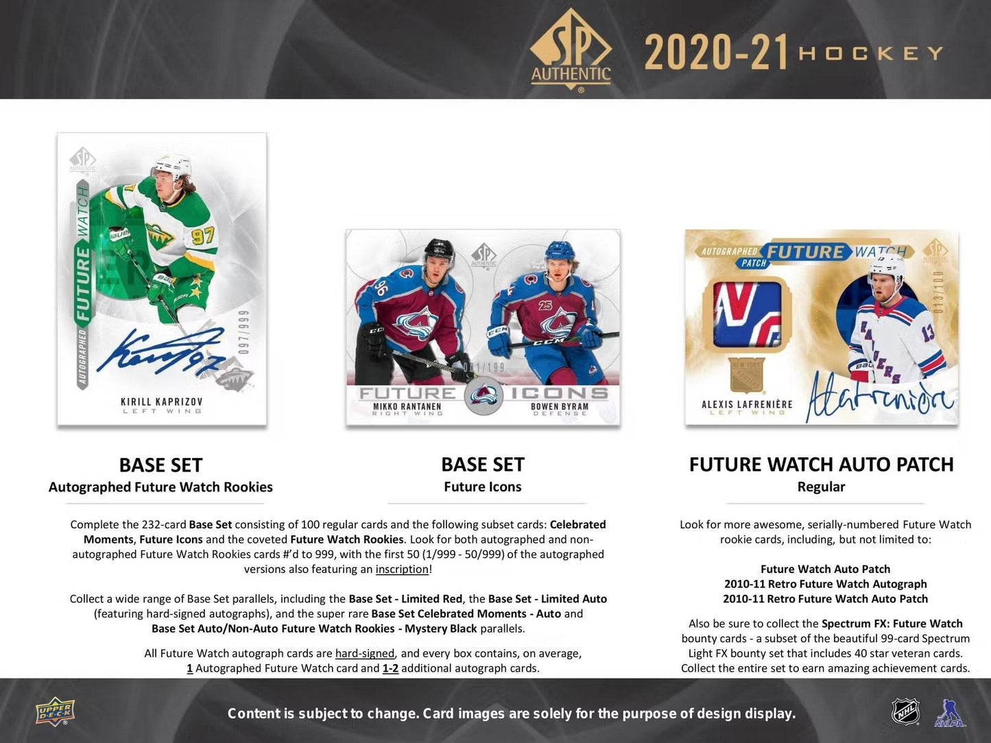 2020 - 21 Upper Deck SP Authentic Hockey Hobby Box - Columbia Hobby - Sports Card Boxes - Toploaders - Card Savers