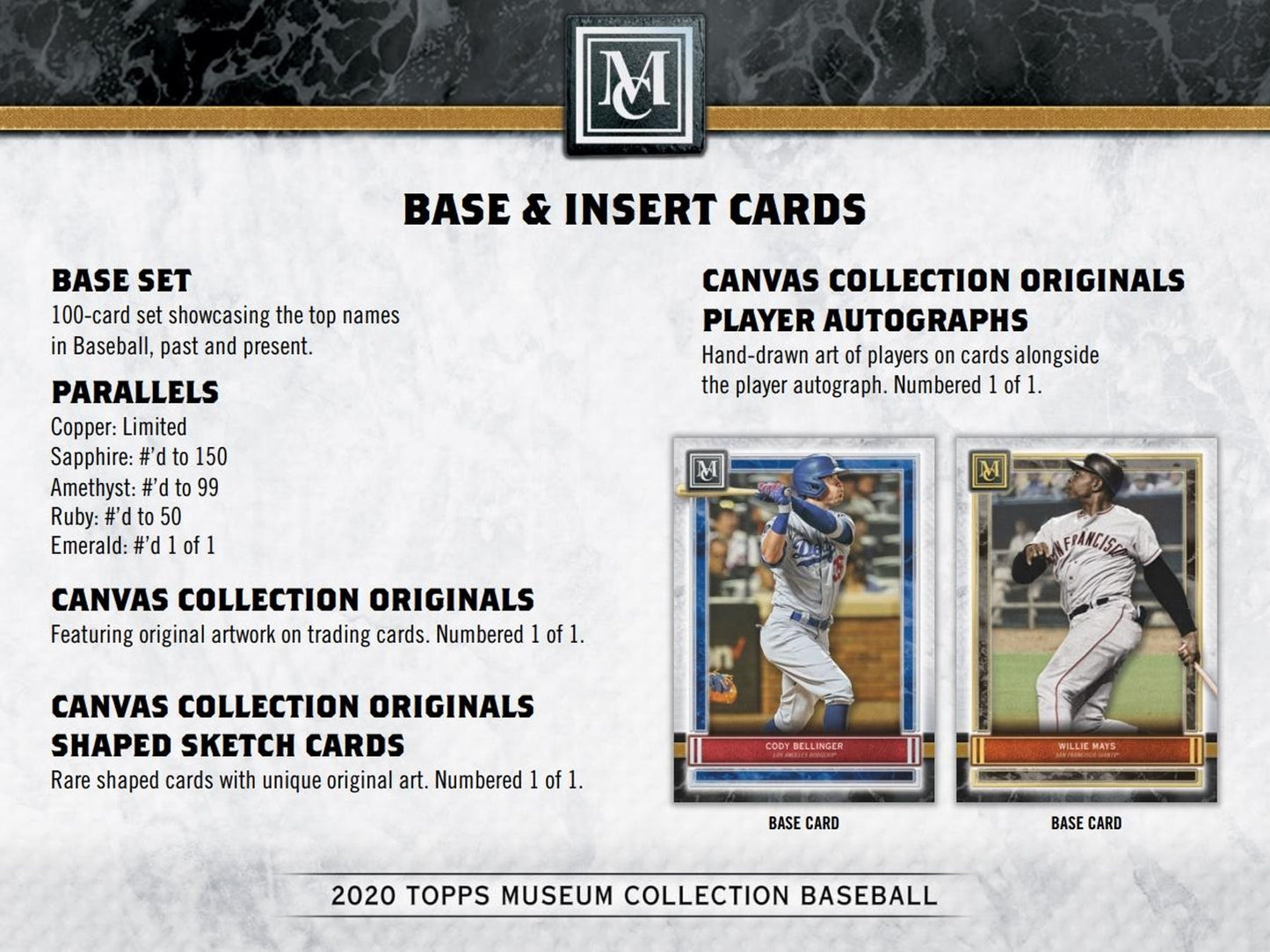 2020 Topps Museum Collection Baseball Hobby Box - Columbia Hobby - Sports Card Boxes - Toploaders - Card Savers