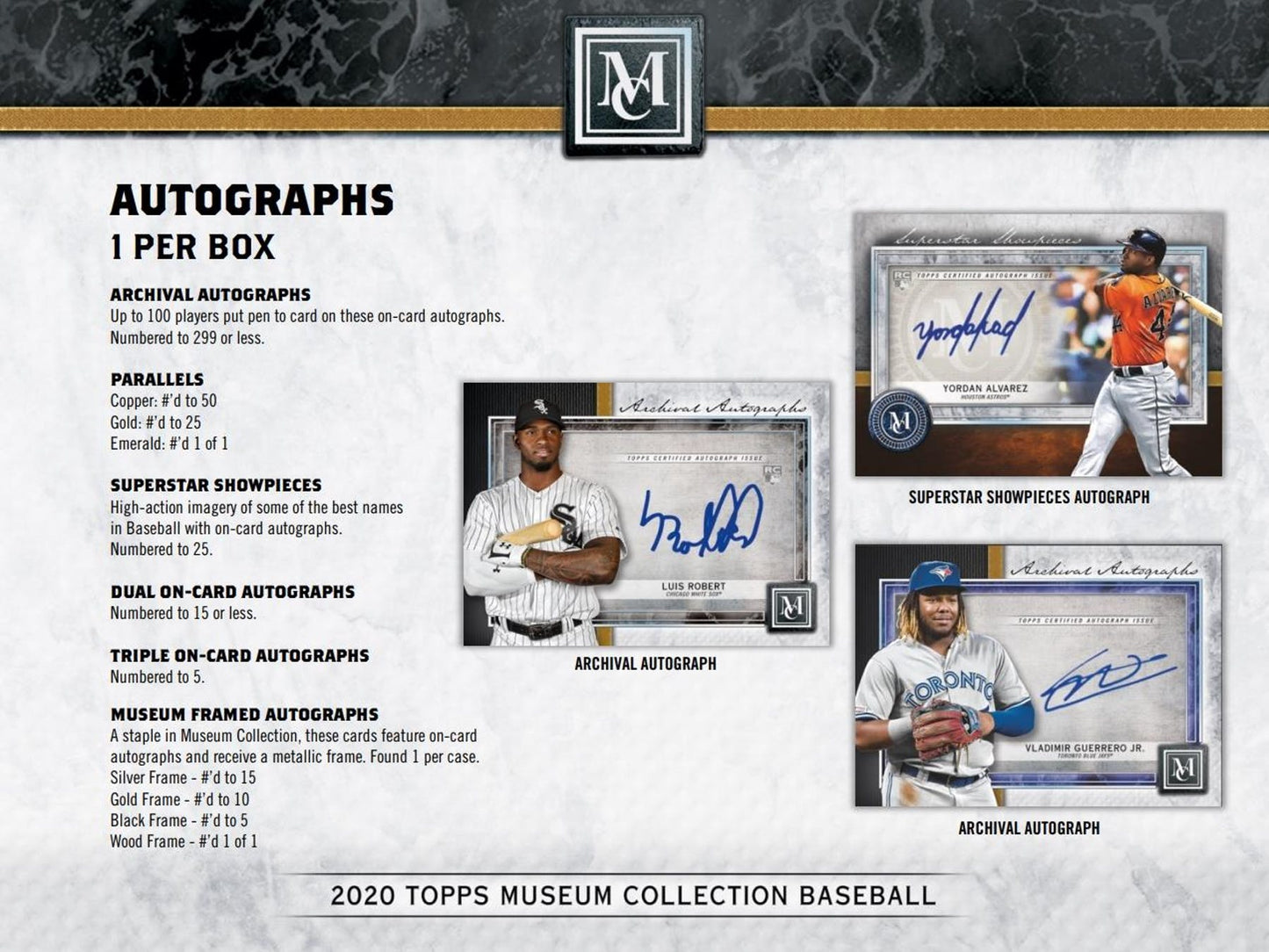 2020 Topps Museum Collection Baseball Hobby Box - Columbia Hobby - Sports Card Boxes - Toploaders - Card Savers