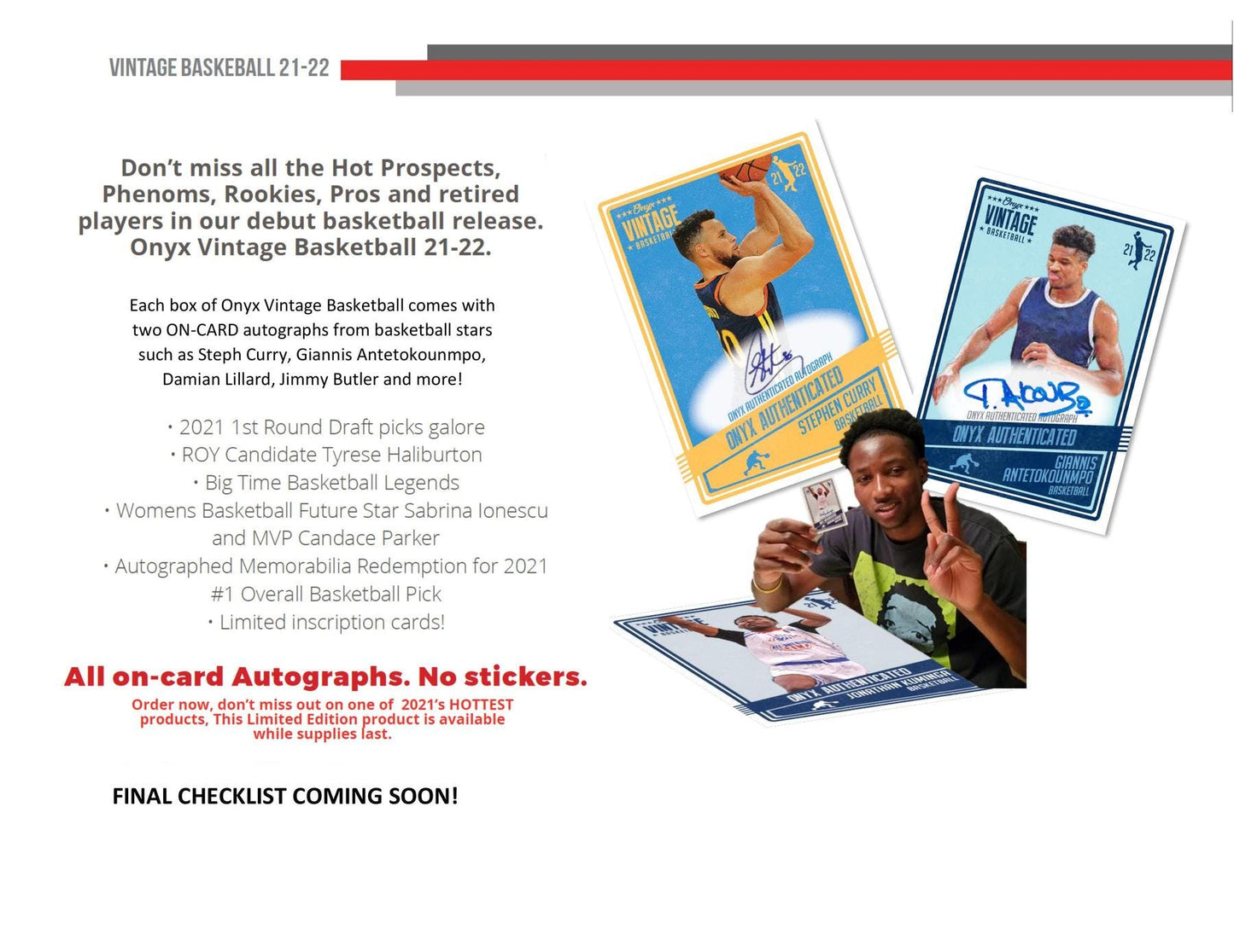 2021 - 22 Onyx Vintage Collection Basketball Box - Columbia Hobby - Sports Card Boxes - Toploaders - Card Savers