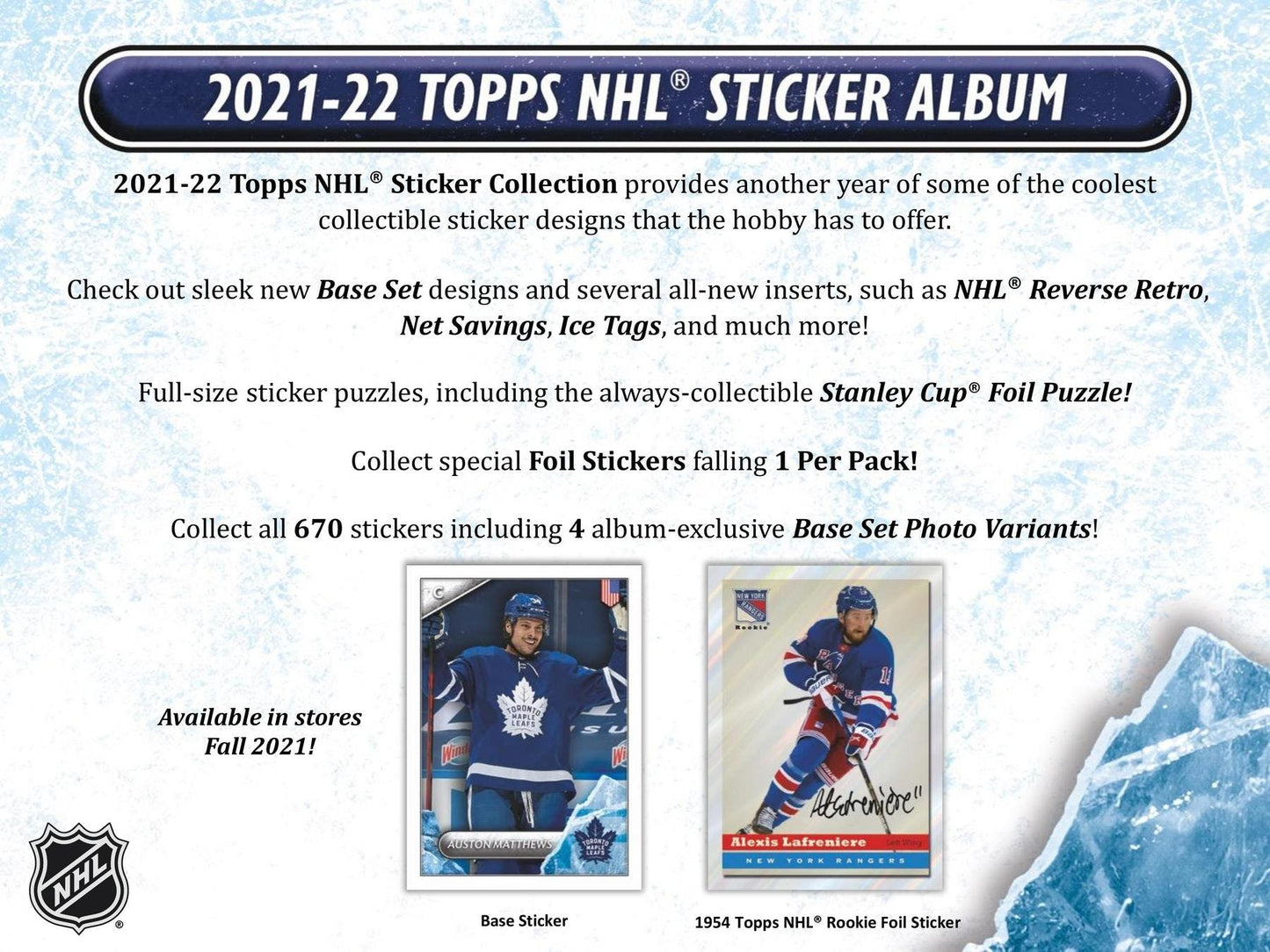 2021 - 22 Topps NHL Hockey Sticker Collection Box - Columbia Hobby - Sports Card Boxes - Toploaders - Card Savers
