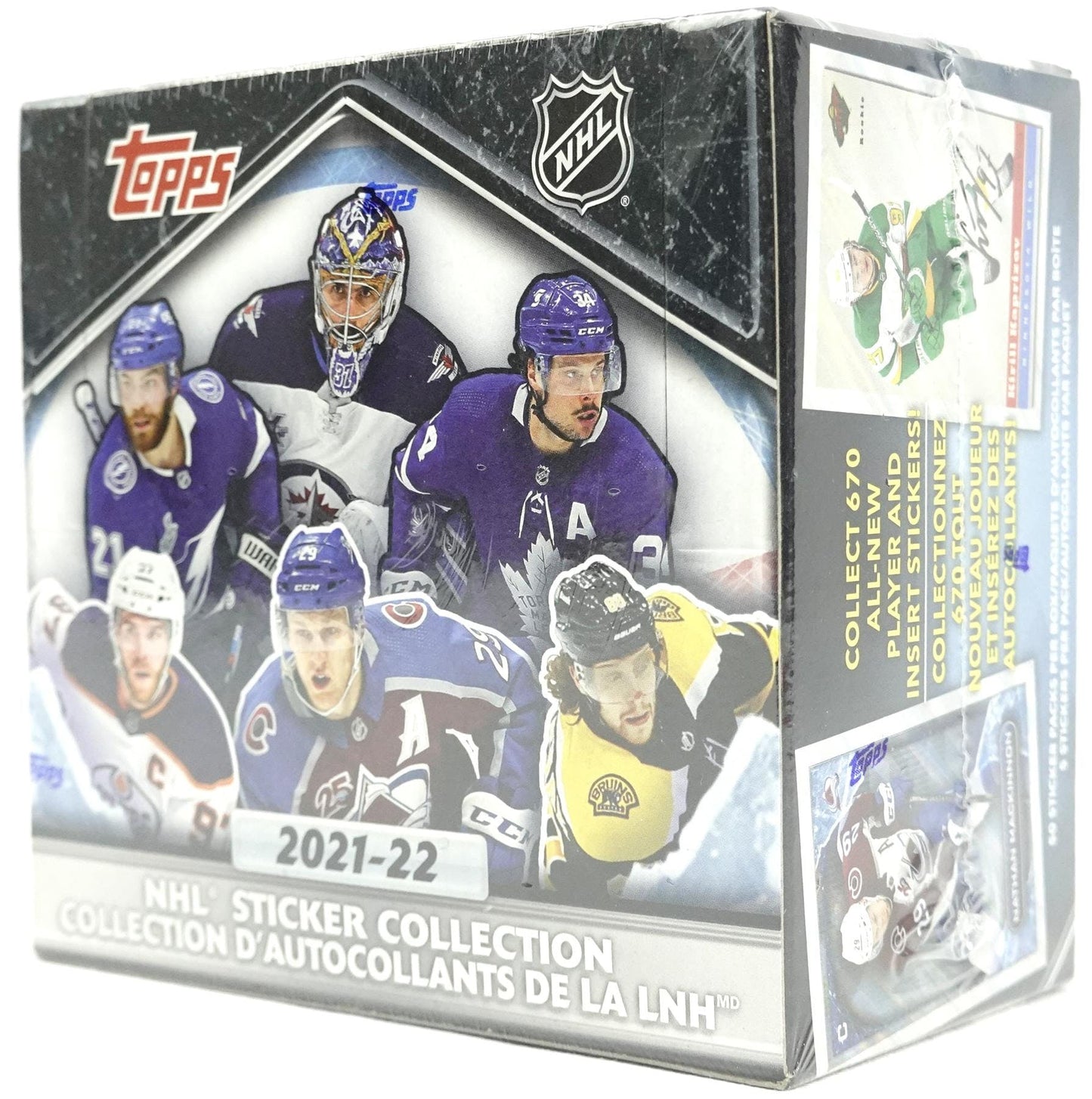 2021 - 22 Topps NHL Hockey Sticker Collection Box - Columbia Hobby - Sports Card Boxes - Toploaders - Card Savers