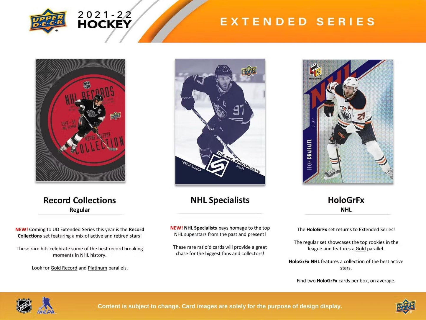2021 - 22 Upper Deck Extended Series Hockey Hobby Box - Columbia Hobby - Sports Card Boxes - Toploaders - Card Savers