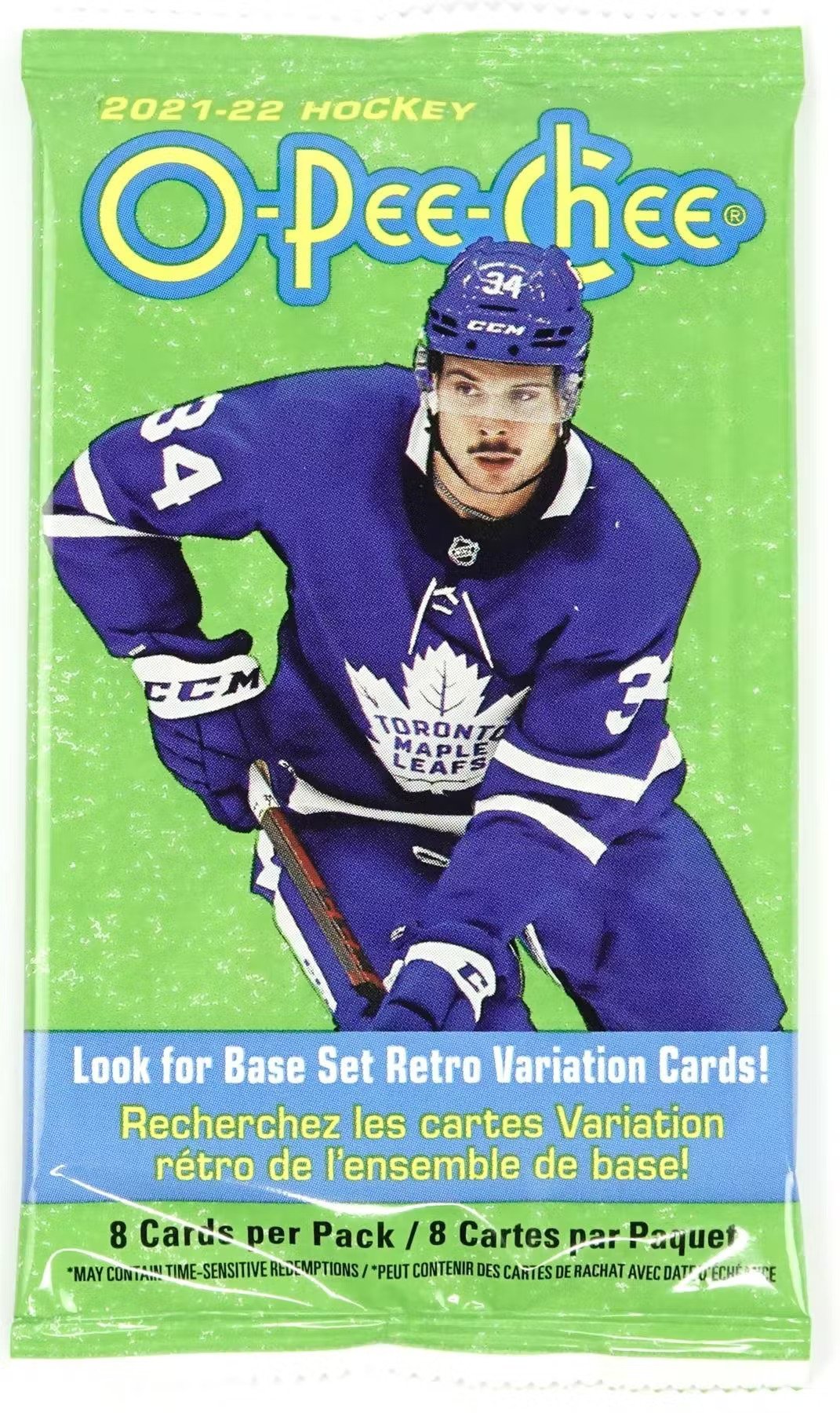 2021 - 22 Upper Deck O - Pee - Chee Hockey Retail Box - Columbia Hobby - Sports Card Boxes - Toploaders - Card Savers