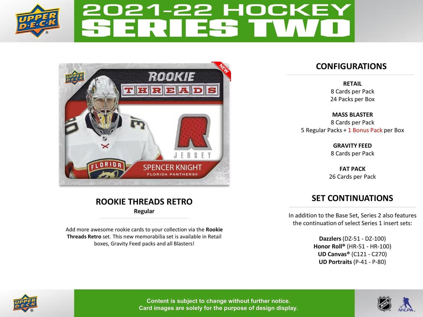 2021 - 22 Upper Deck Series 2 Hockey Retail 24 - Pack Box - Columbia Hobby - Sports Card Boxes - Toploaders - Card Savers