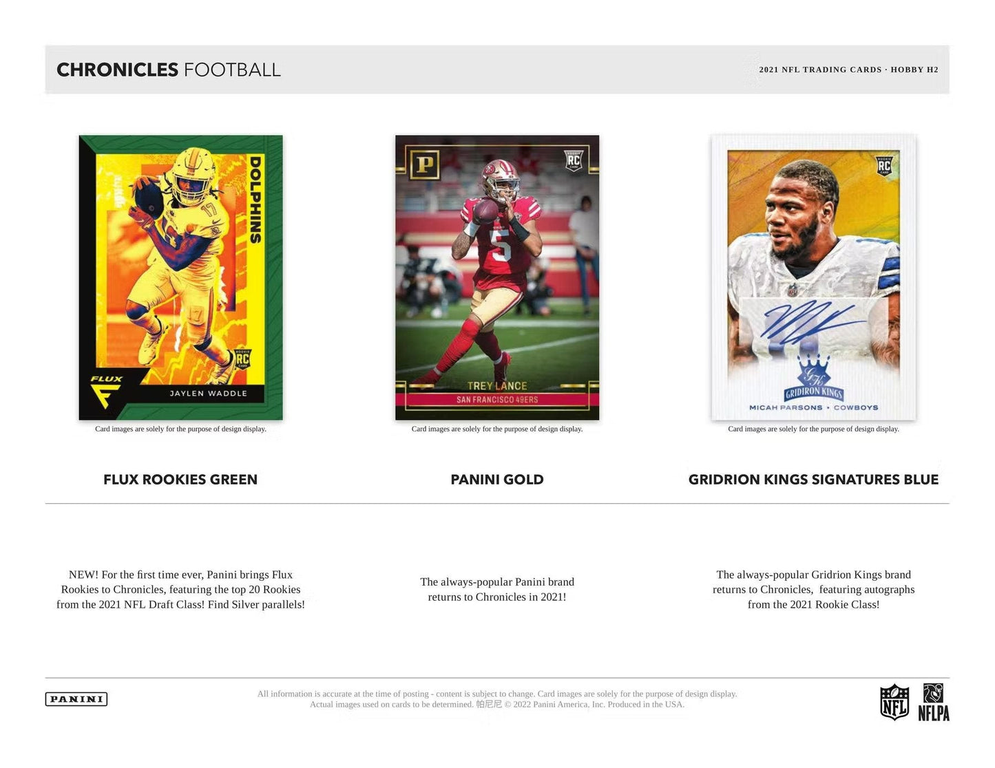 2021 Panini Chronicles Football H2 Box - Columbia Hobby - Sports Card Boxes - Toploaders - Card Savers
