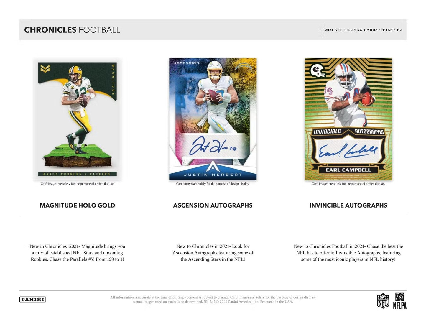 2021 Panini Chronicles Football H2 Box - Columbia Hobby - Sports Card Boxes - Toploaders - Card Savers