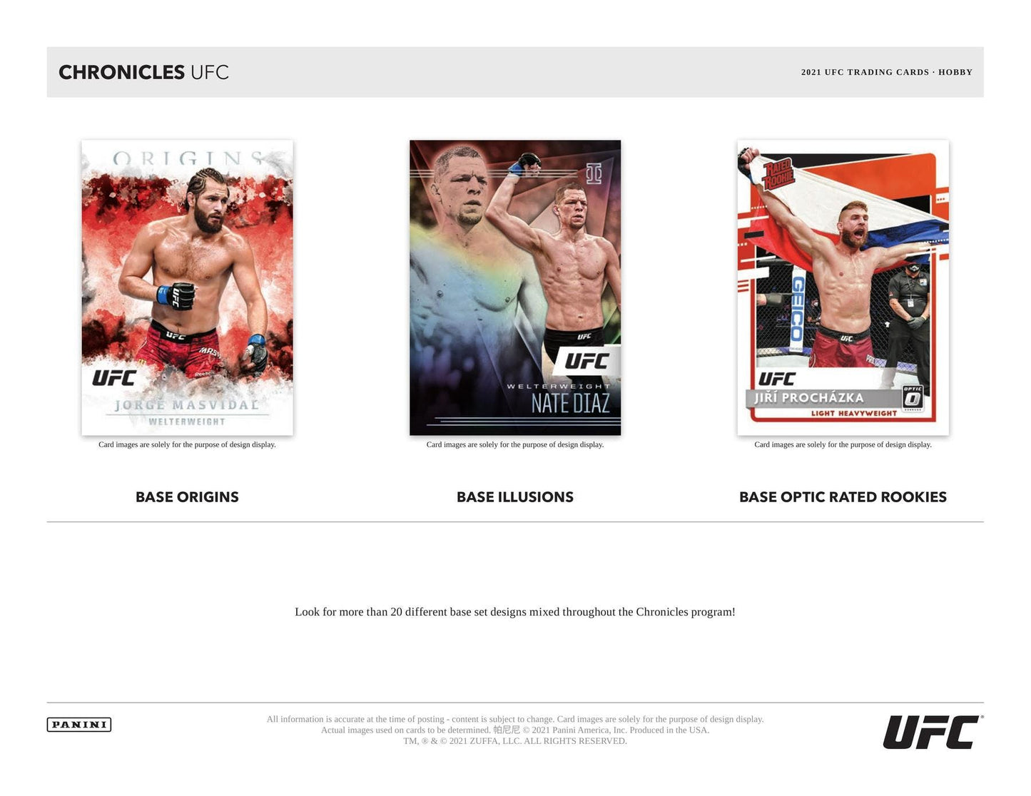 2021 Panini Chronicles UFC Hobby Box - Columbia Hobby - Sports Card Boxes - Toploaders - Card Savers